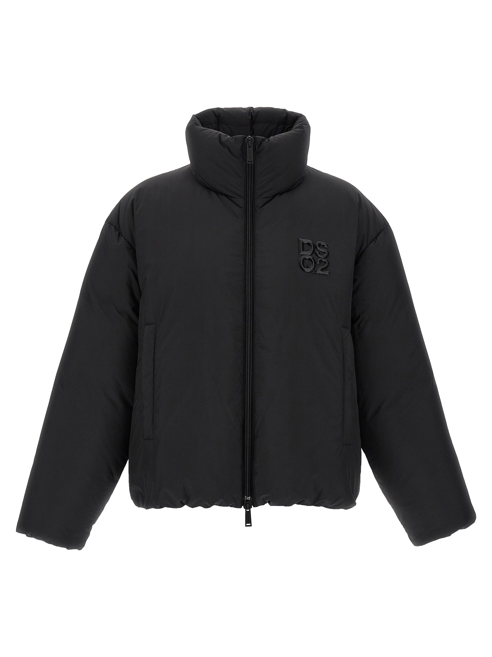 Dsquared² Black Polyester Full-Length Jacket