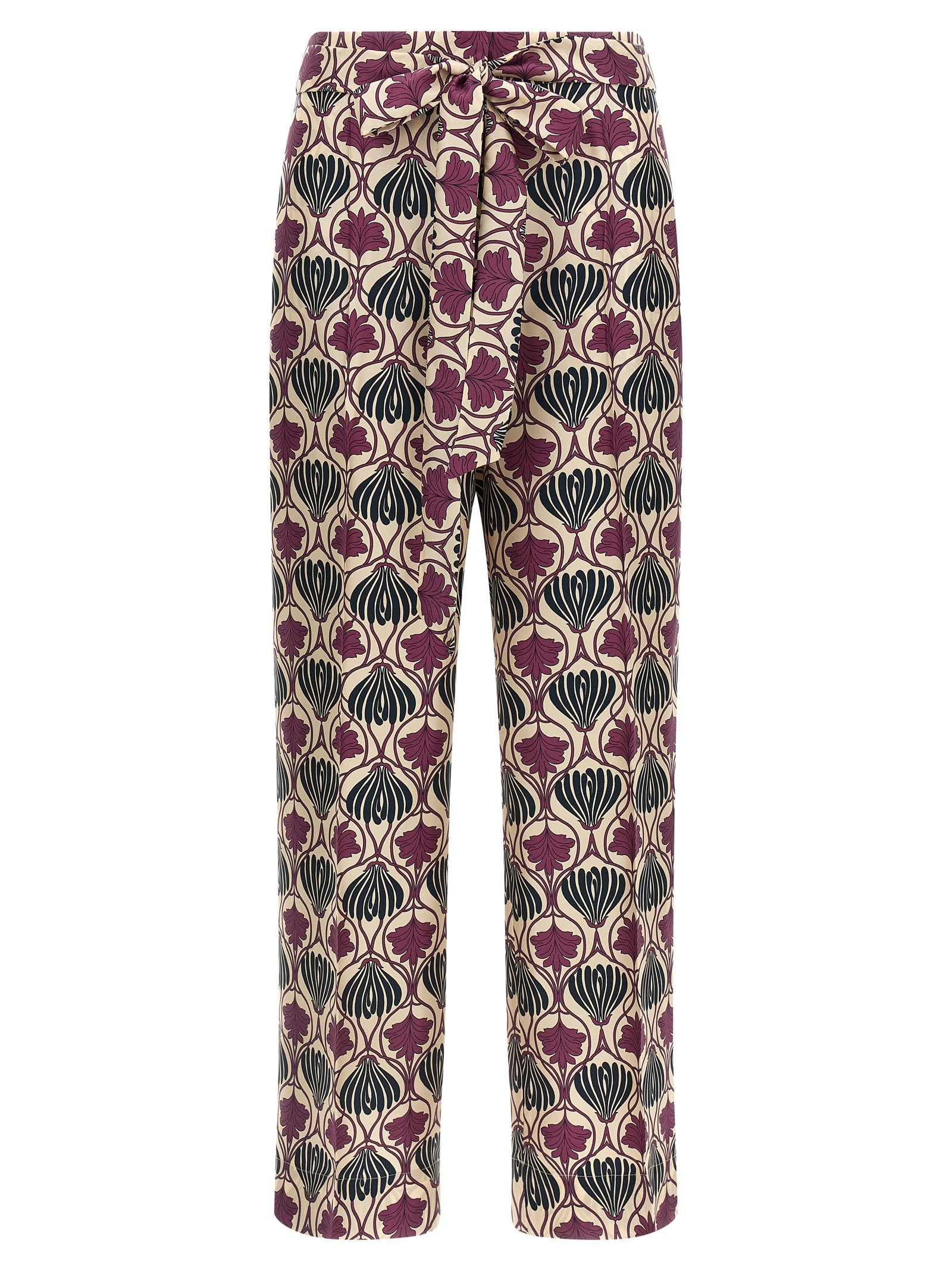 Max Mara Purple Silk Casual Pants