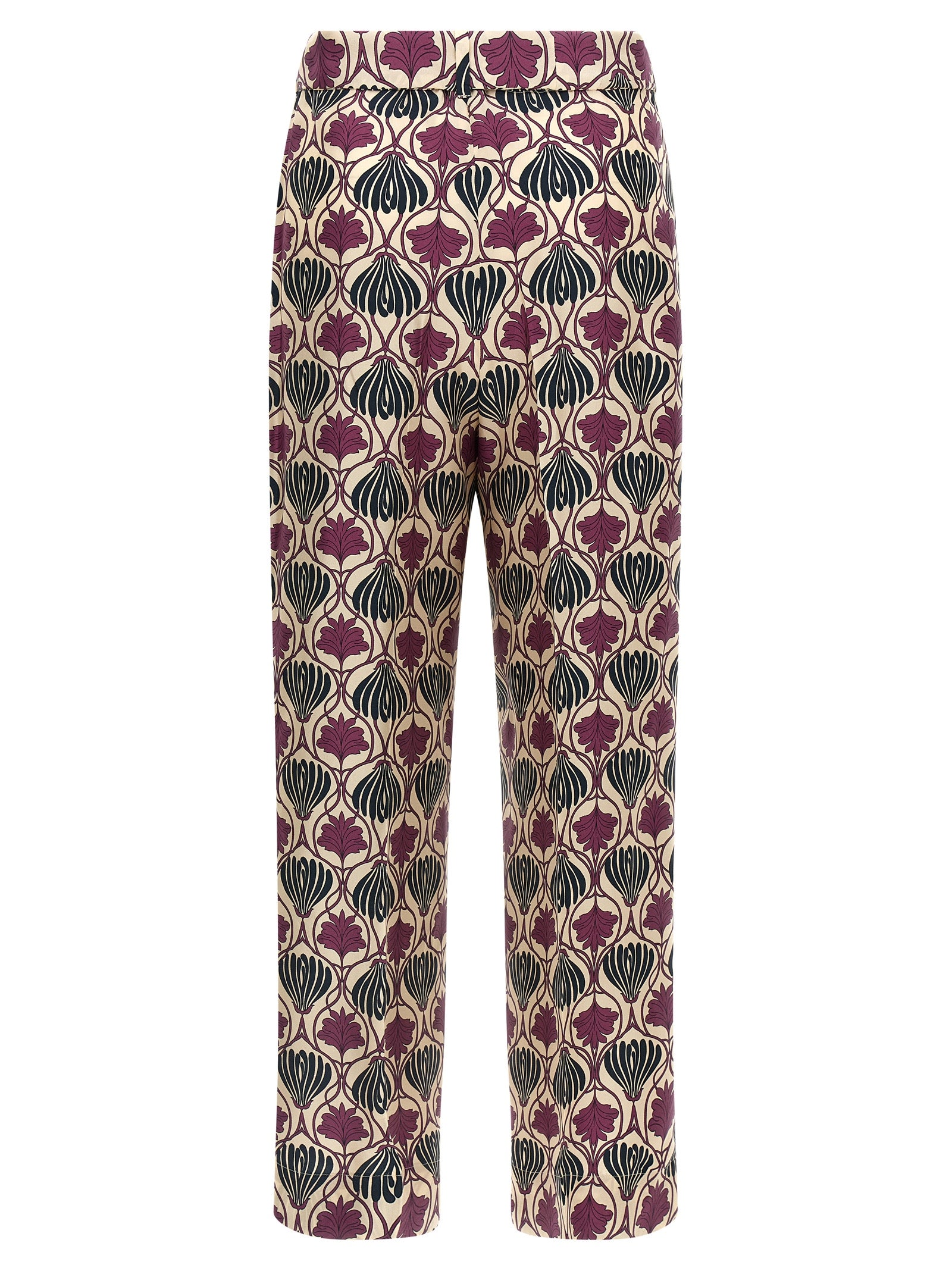 Max Mara Purple Silk Casual Pants