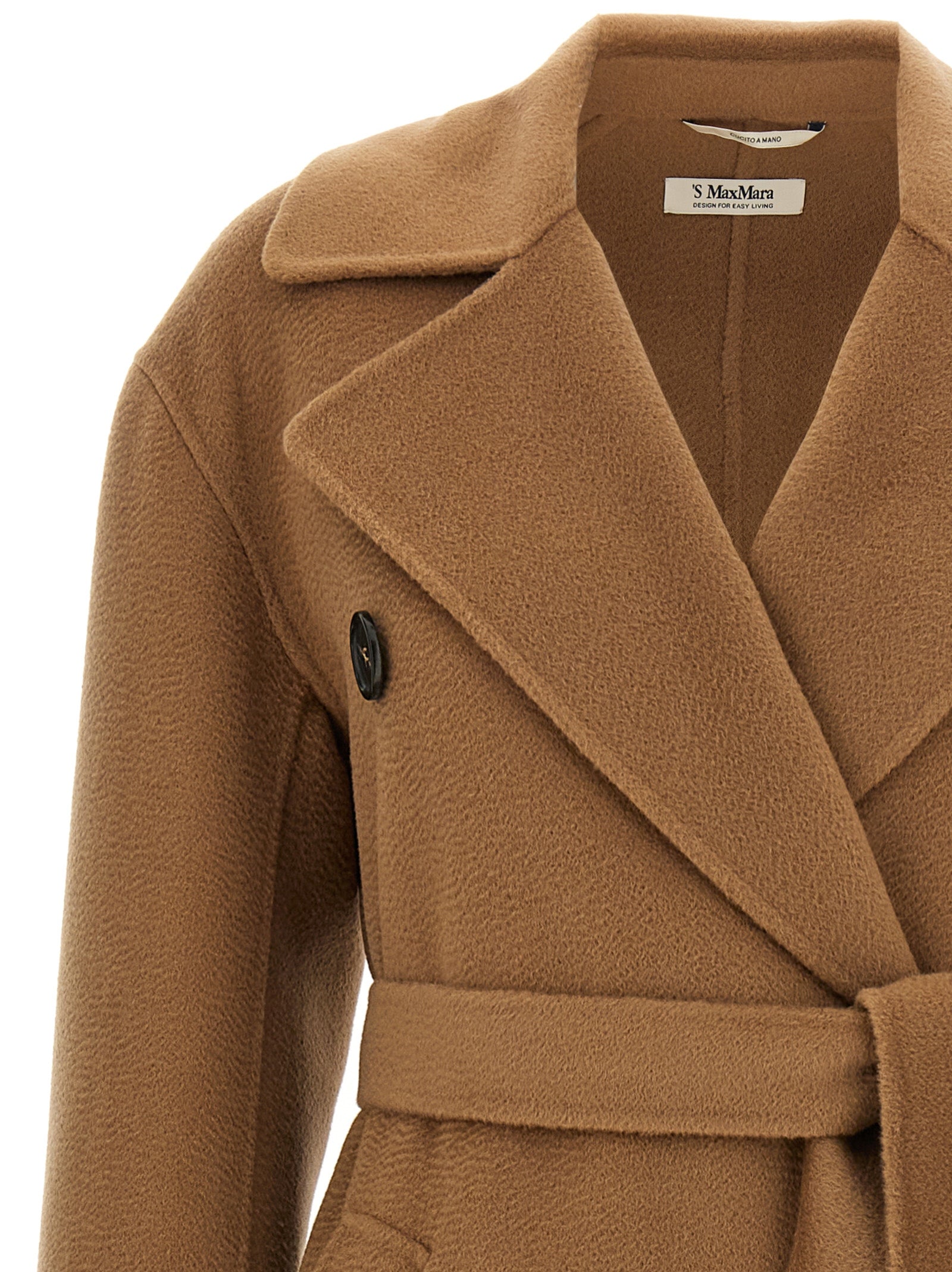 'S Max Mara Brown Virgin Wool Coat