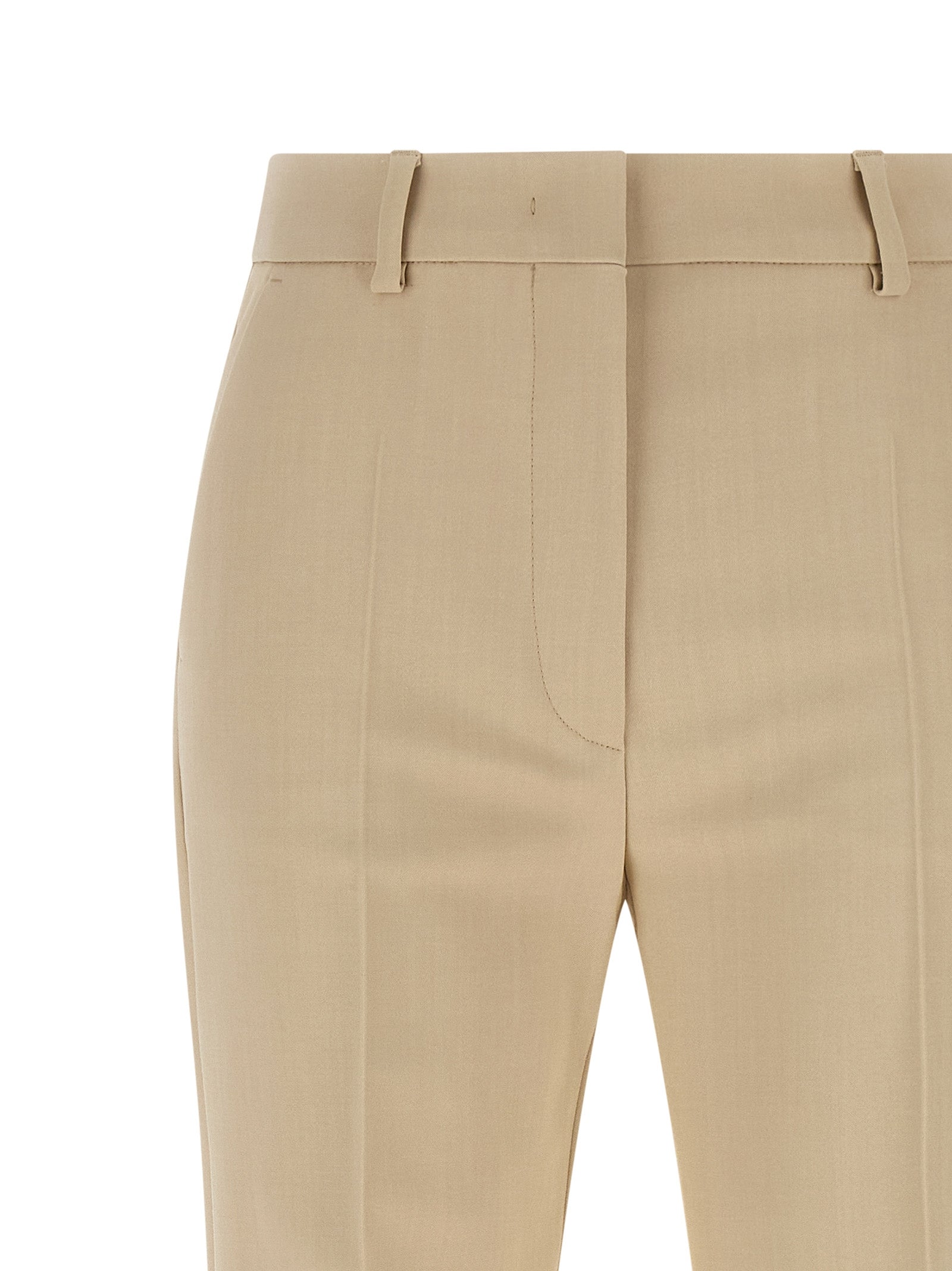 Sportmax Beige Viscose Dress Pants