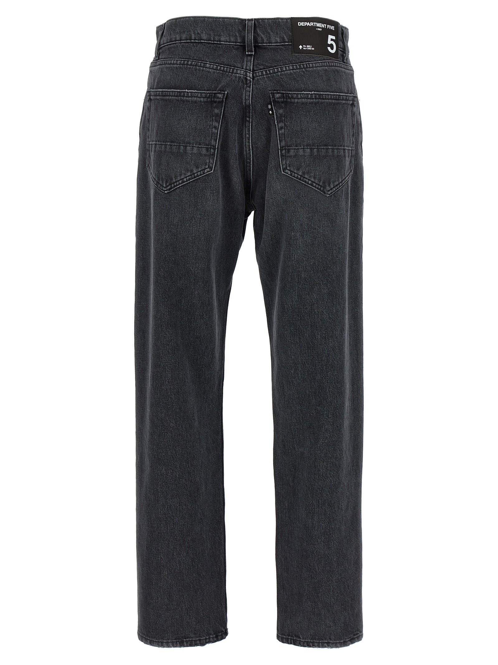 Department 5 Black Cotton Straight-Leg Jeans
