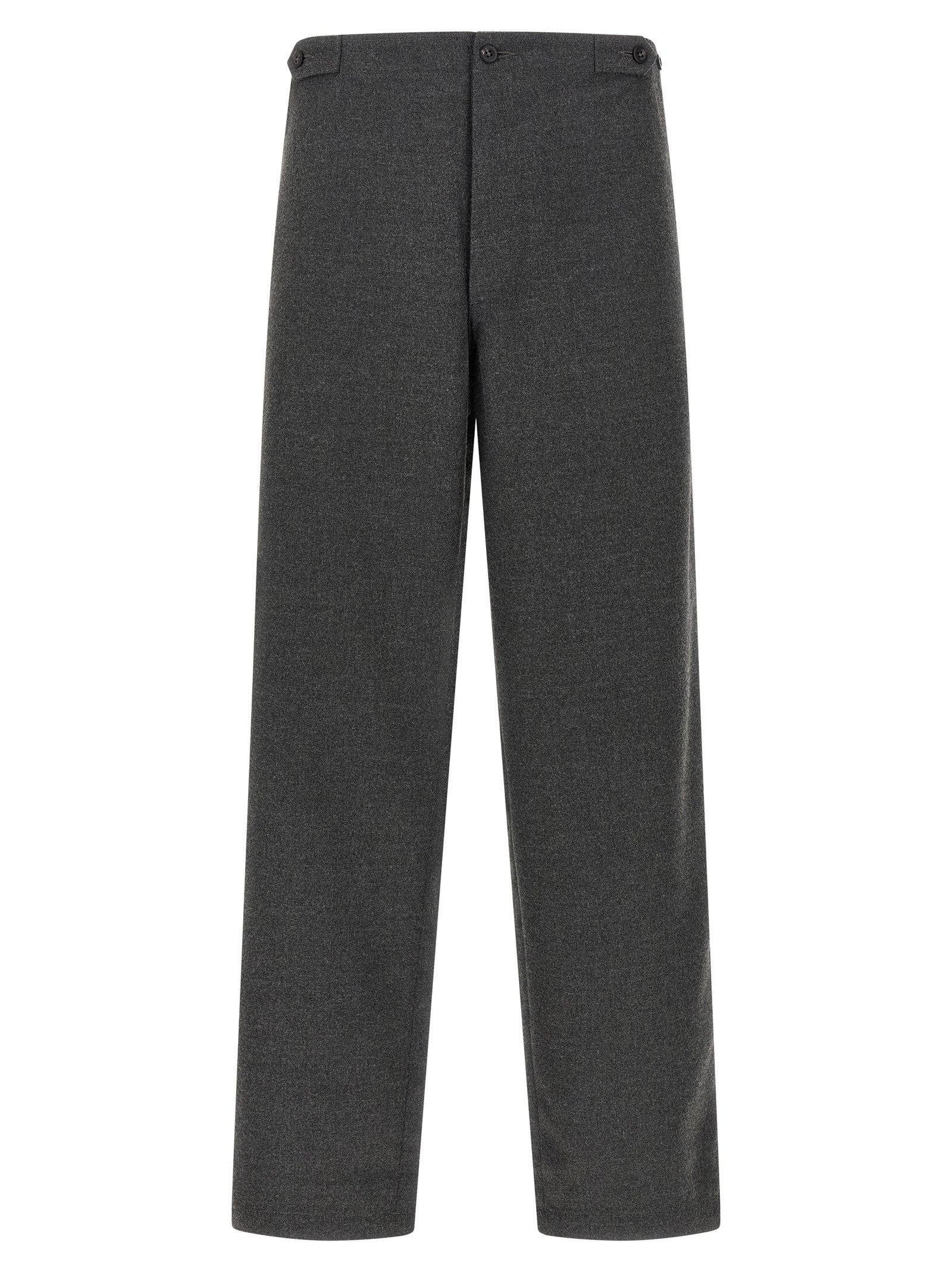 CELLAR DOOR Gray Polyester Casual Pants