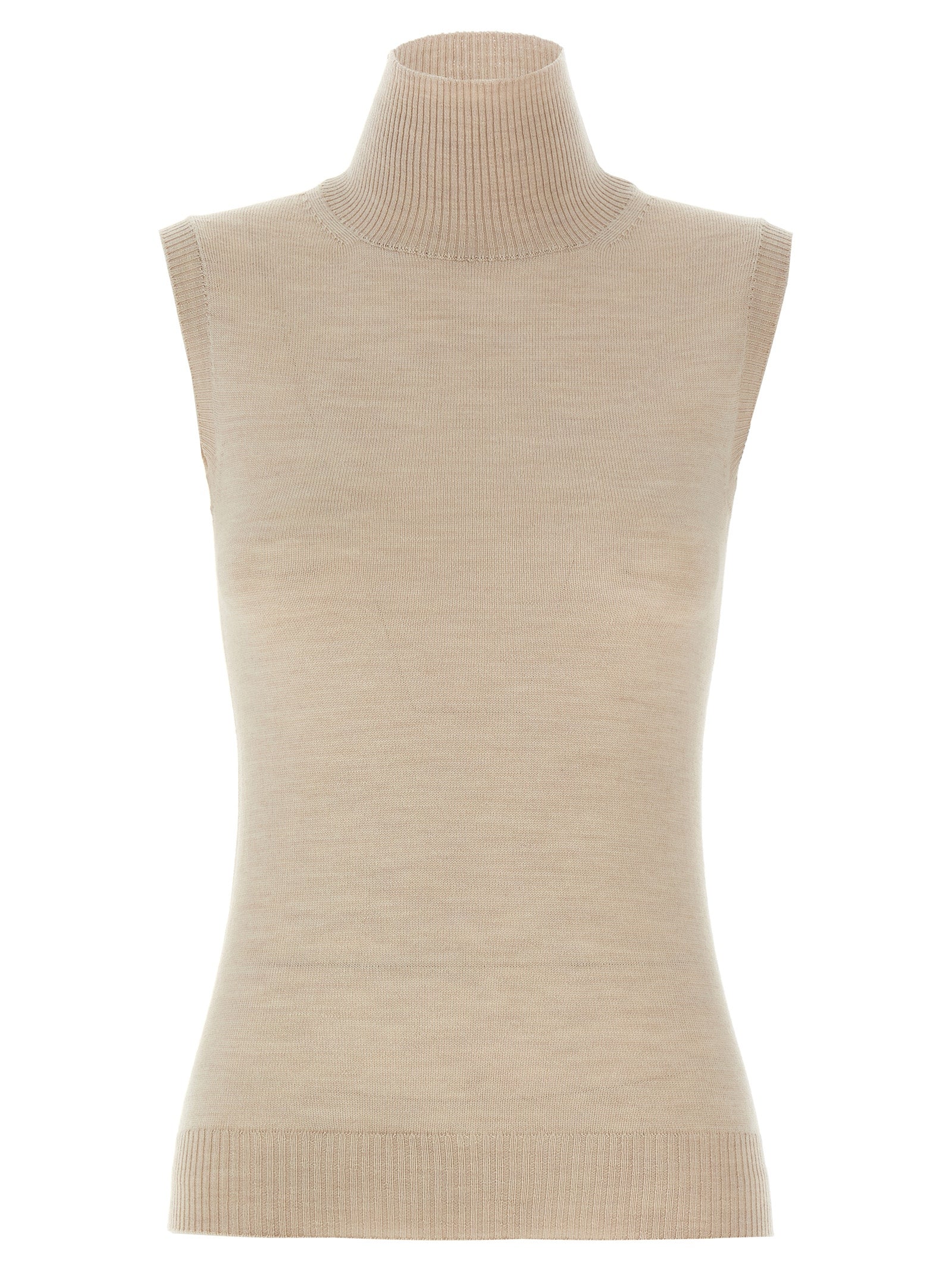 Sportmax Beige Virgin Wool Cardigan