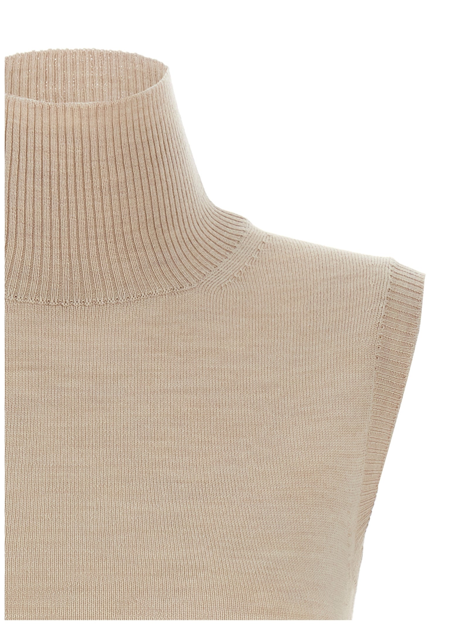Sportmax Beige Virgin Wool Cardigan