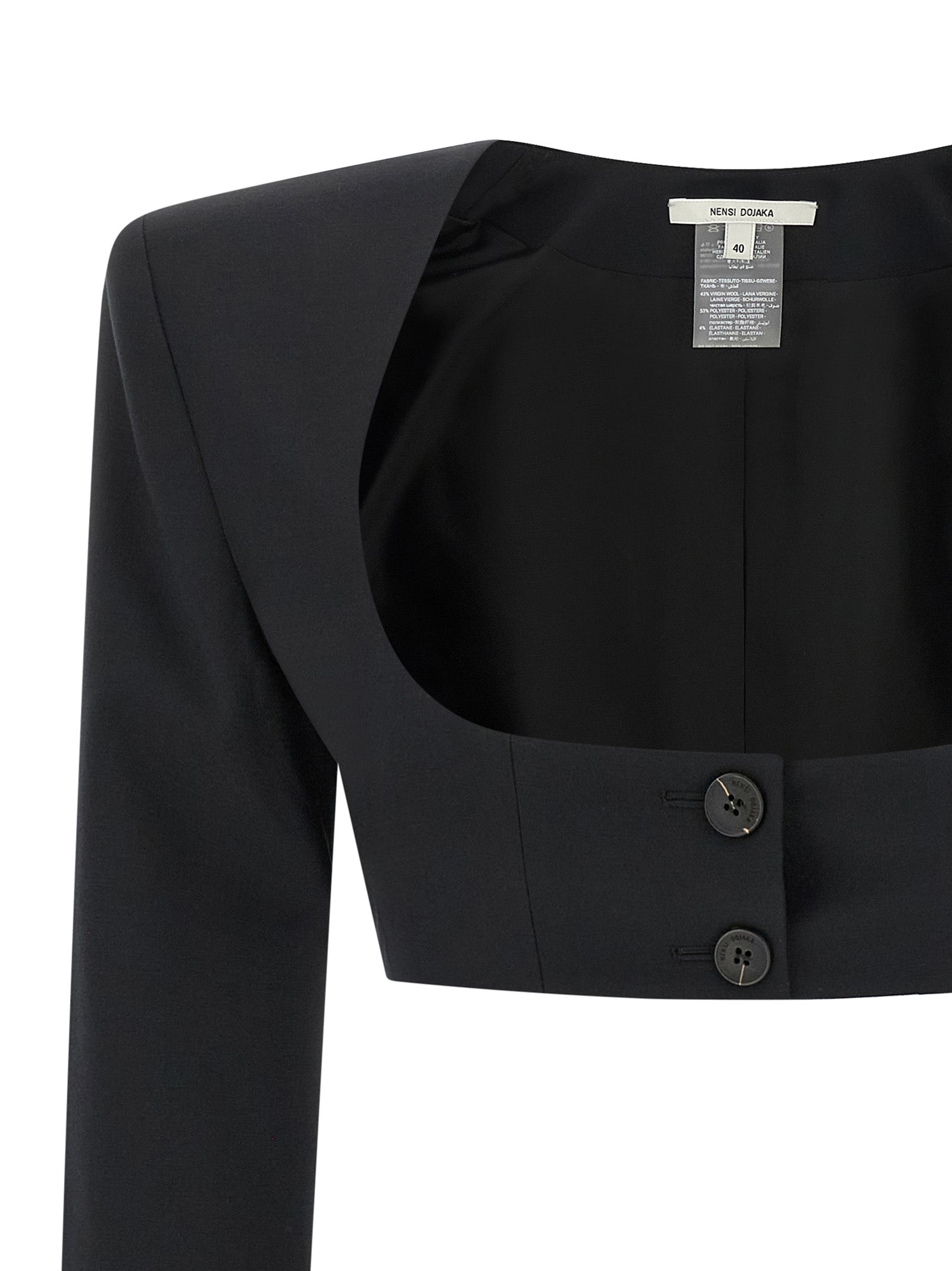 Nensi Dojaka Black Virgin Wool Blazer
