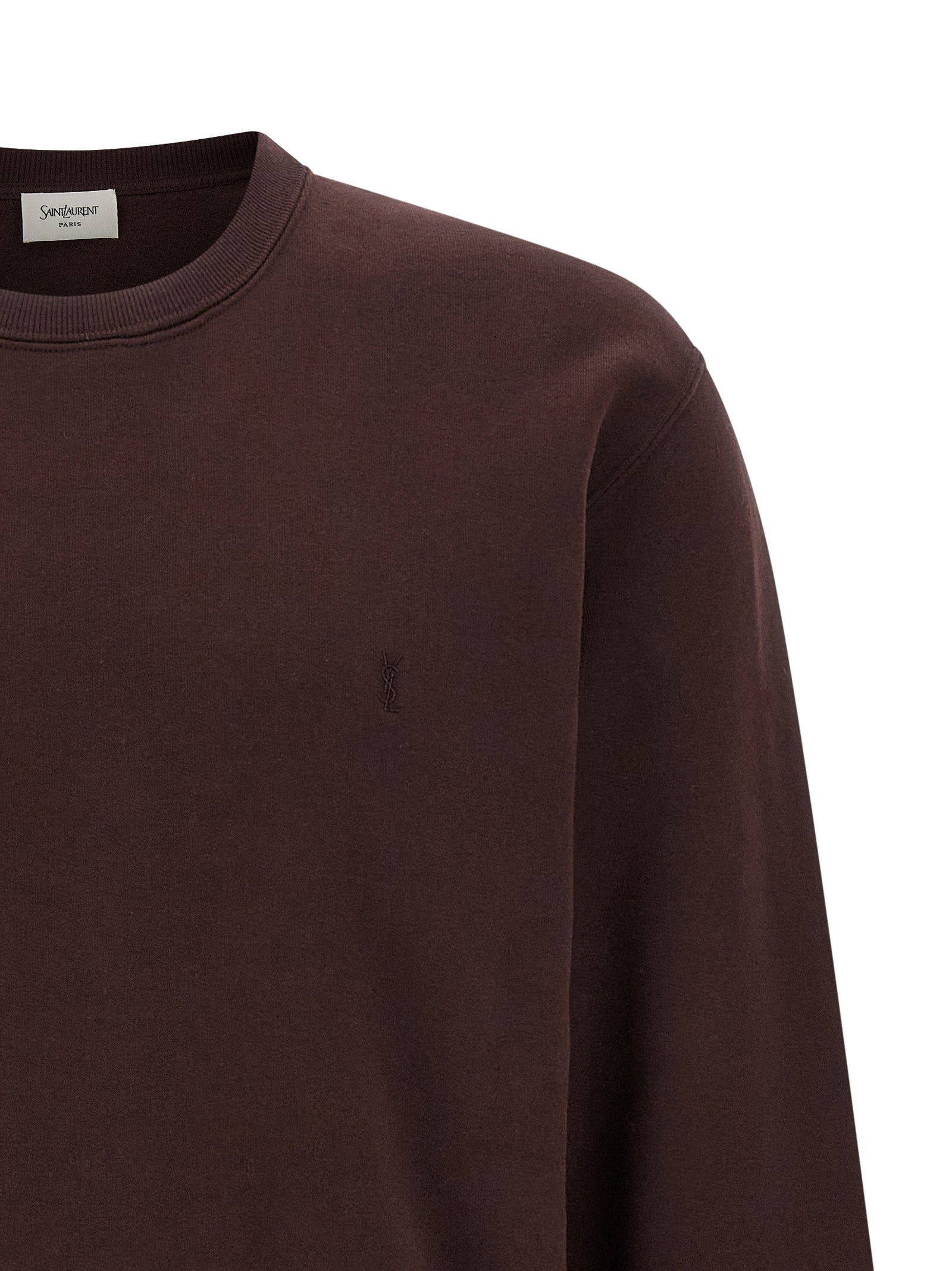 Saint Laurent Bordeaux Cotton Sweatshirt