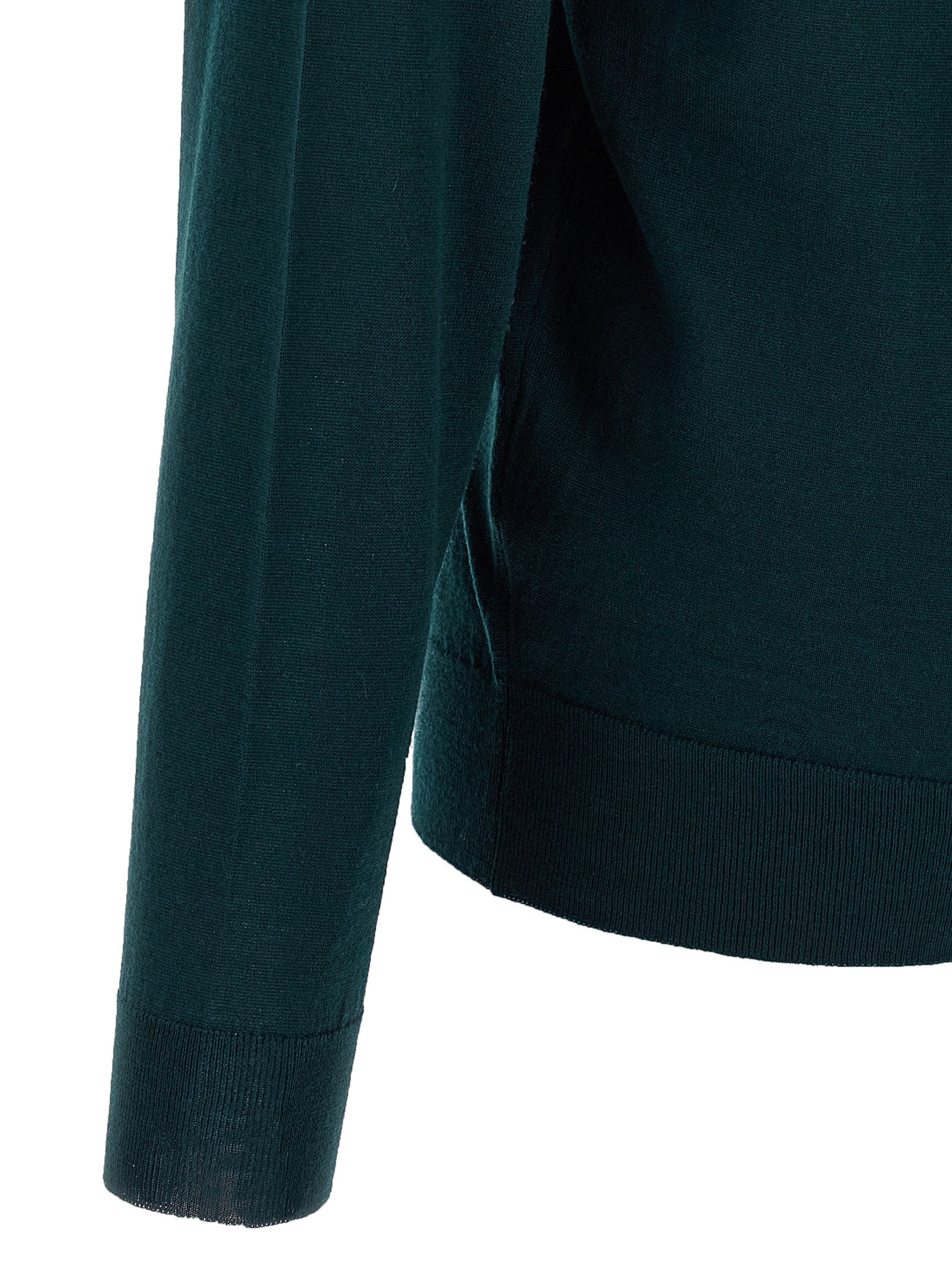 JOHN SMEDLEY Bicolor Merino Wool Cardigan