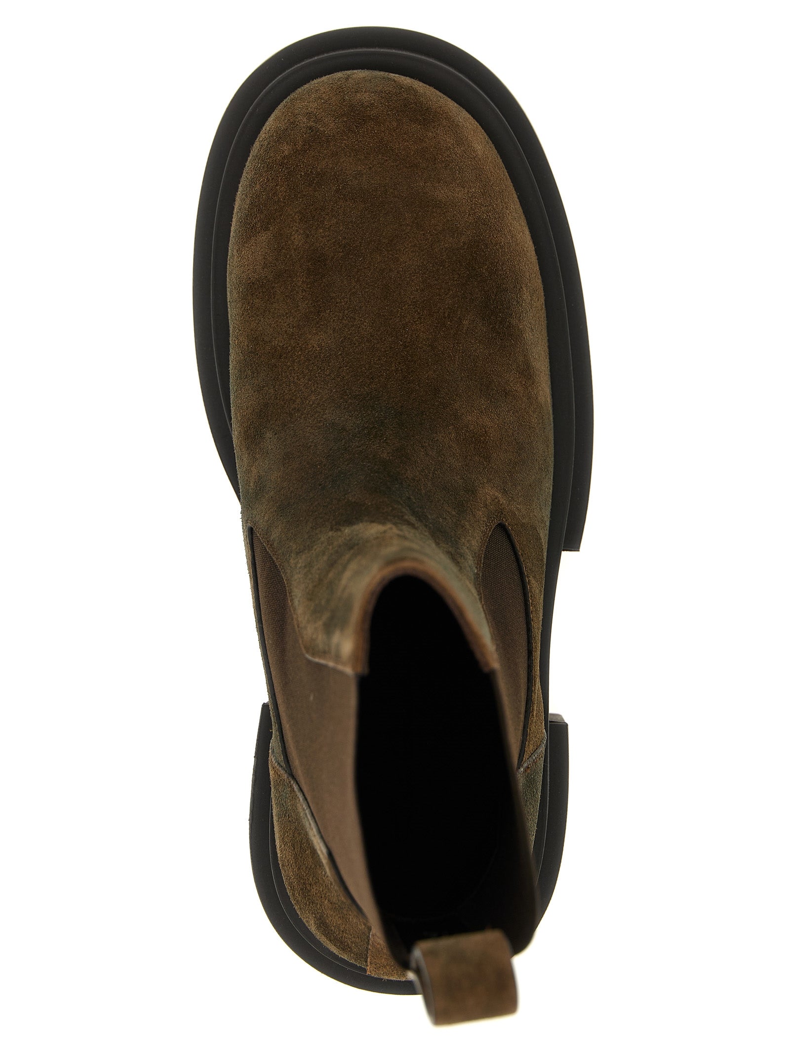 Rick Owens Brown Calfskin Ankle Boots