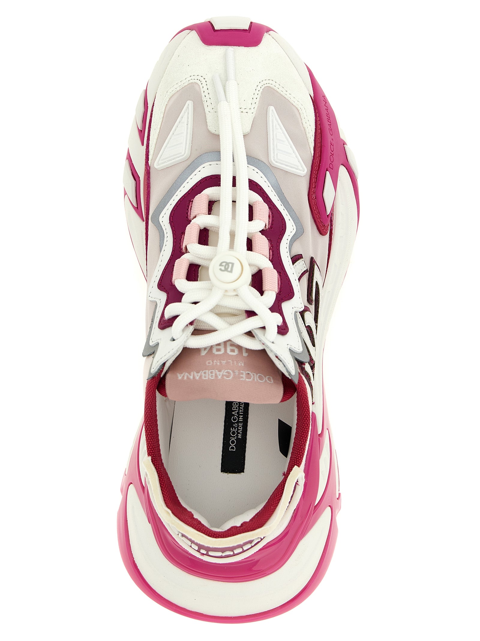 Dolce & Gabbana Fuchsia Viscose Athletic Sneakers