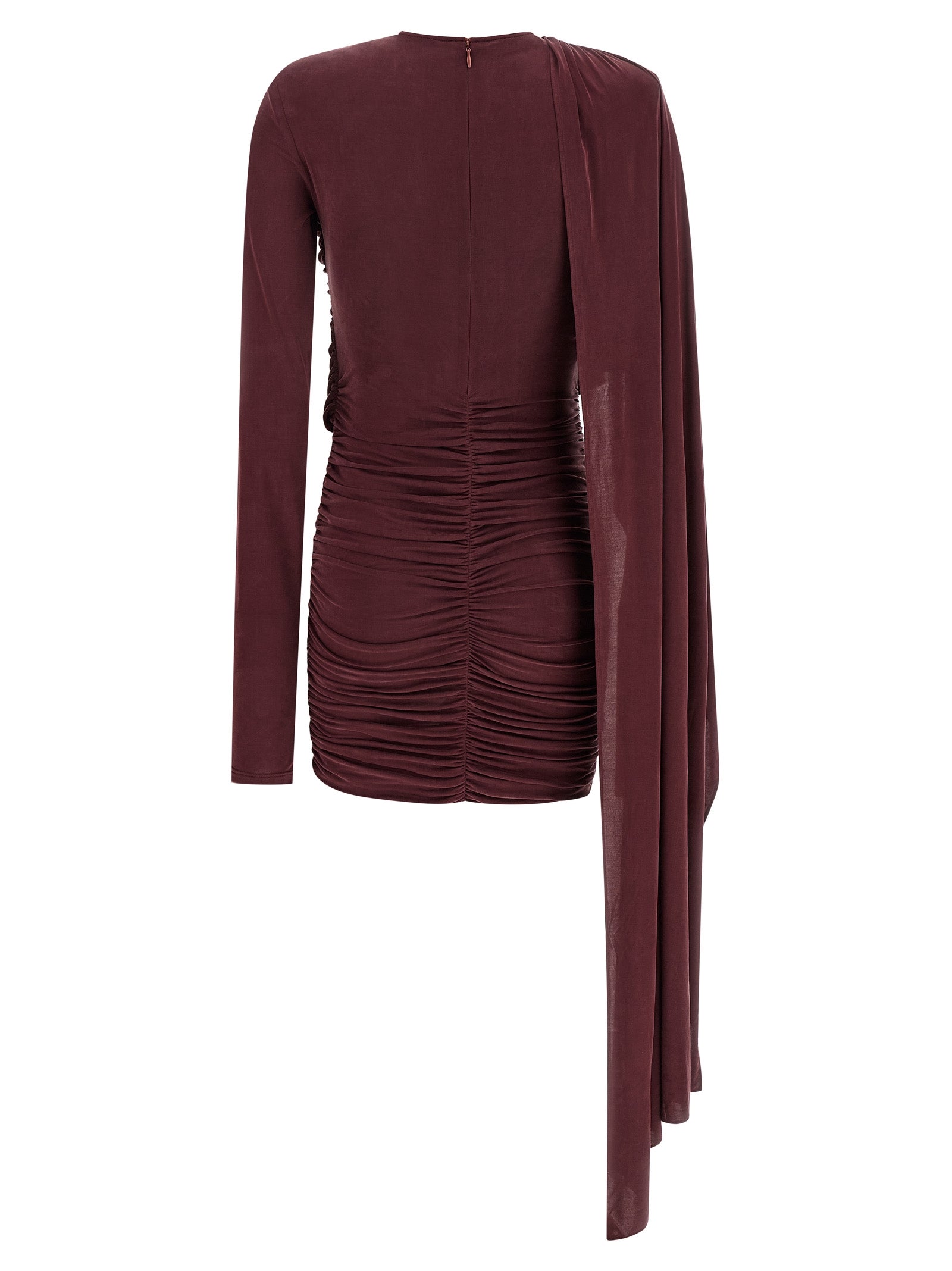 The Andamane Bordeaux Copper Short Dress