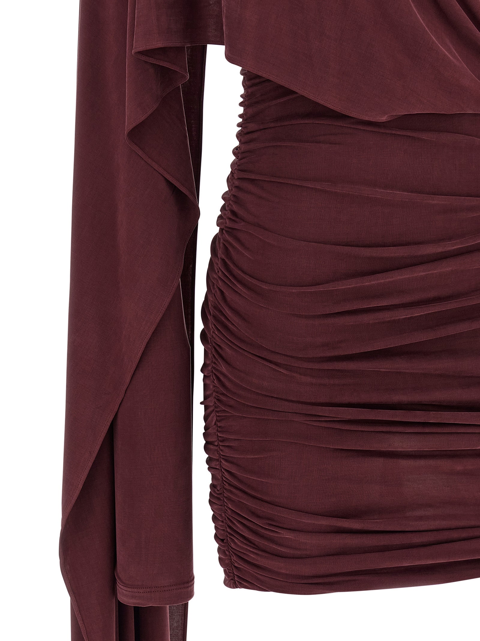 The Andamane Bordeaux Copper Short Dress