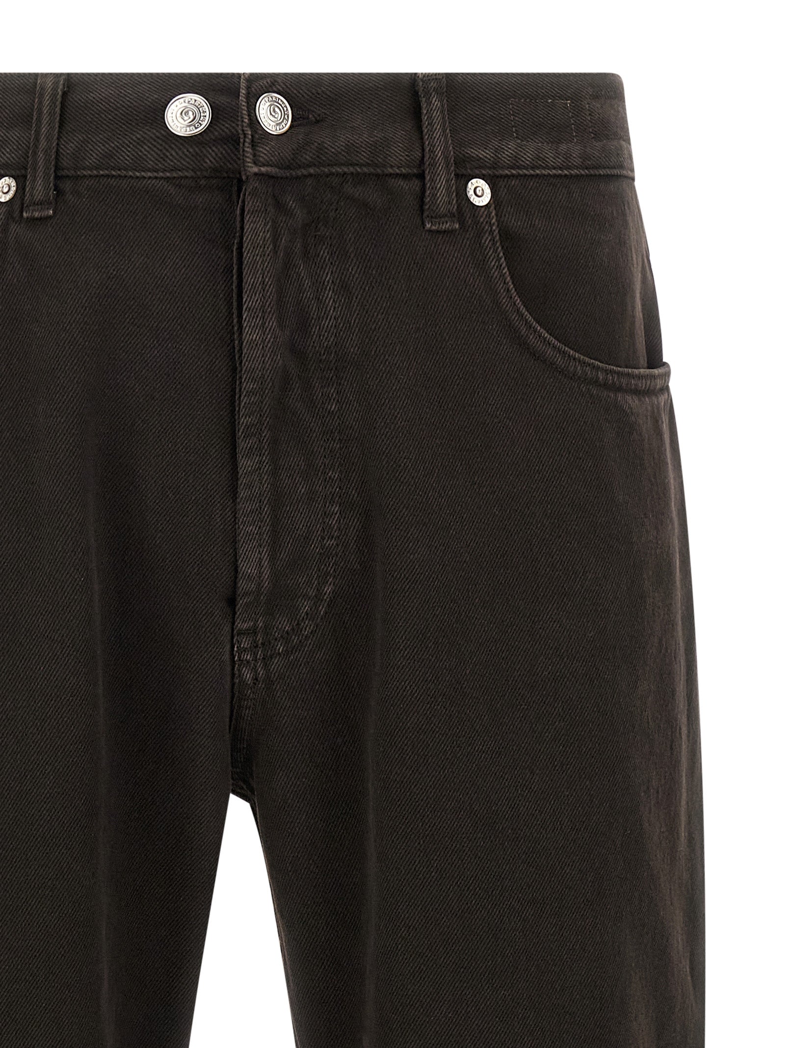 Department 5 Black Cotton Tapered Jeans