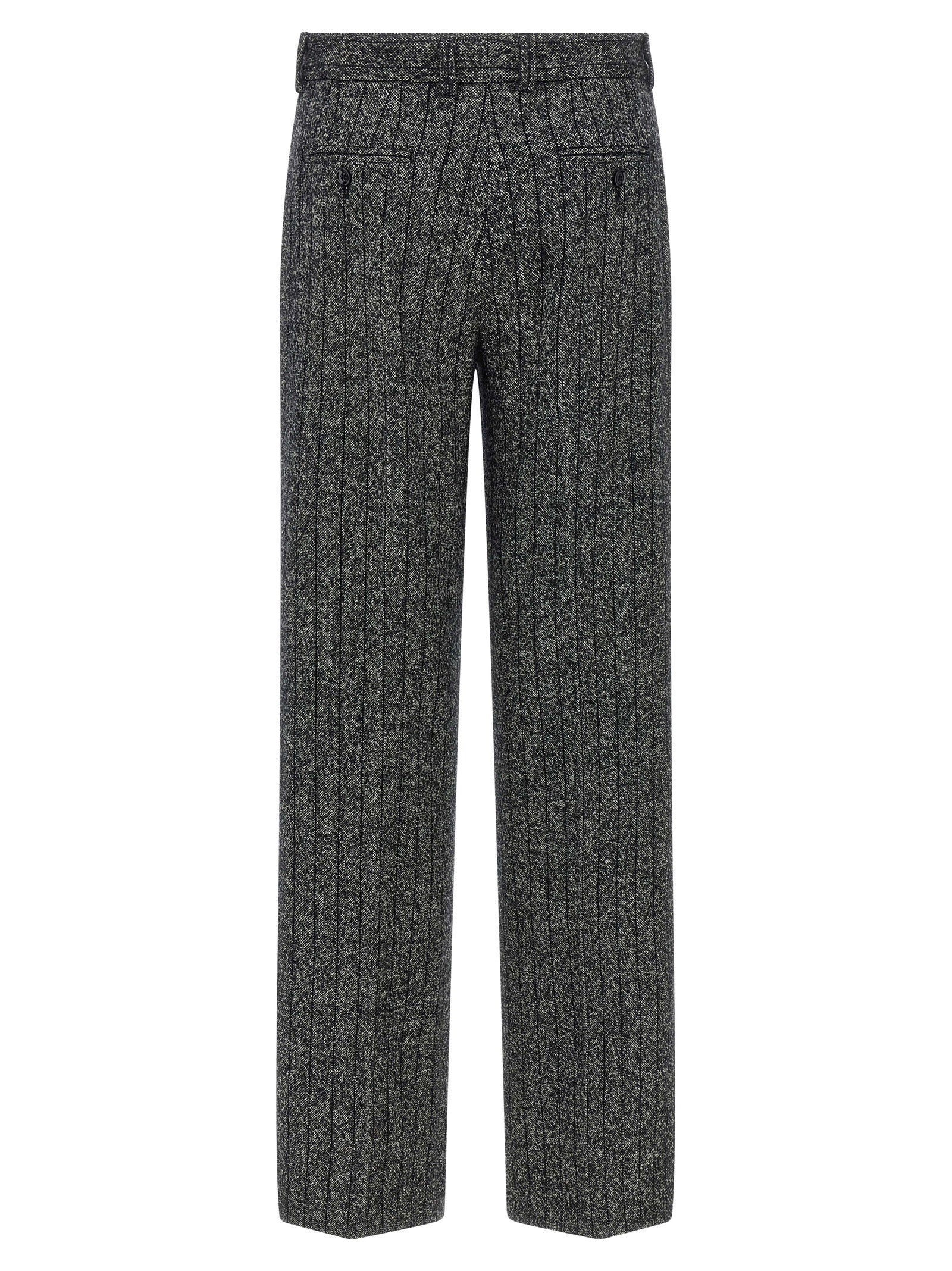 Dolce & Gabbana Bicolor Virgin Wool Casual Pants