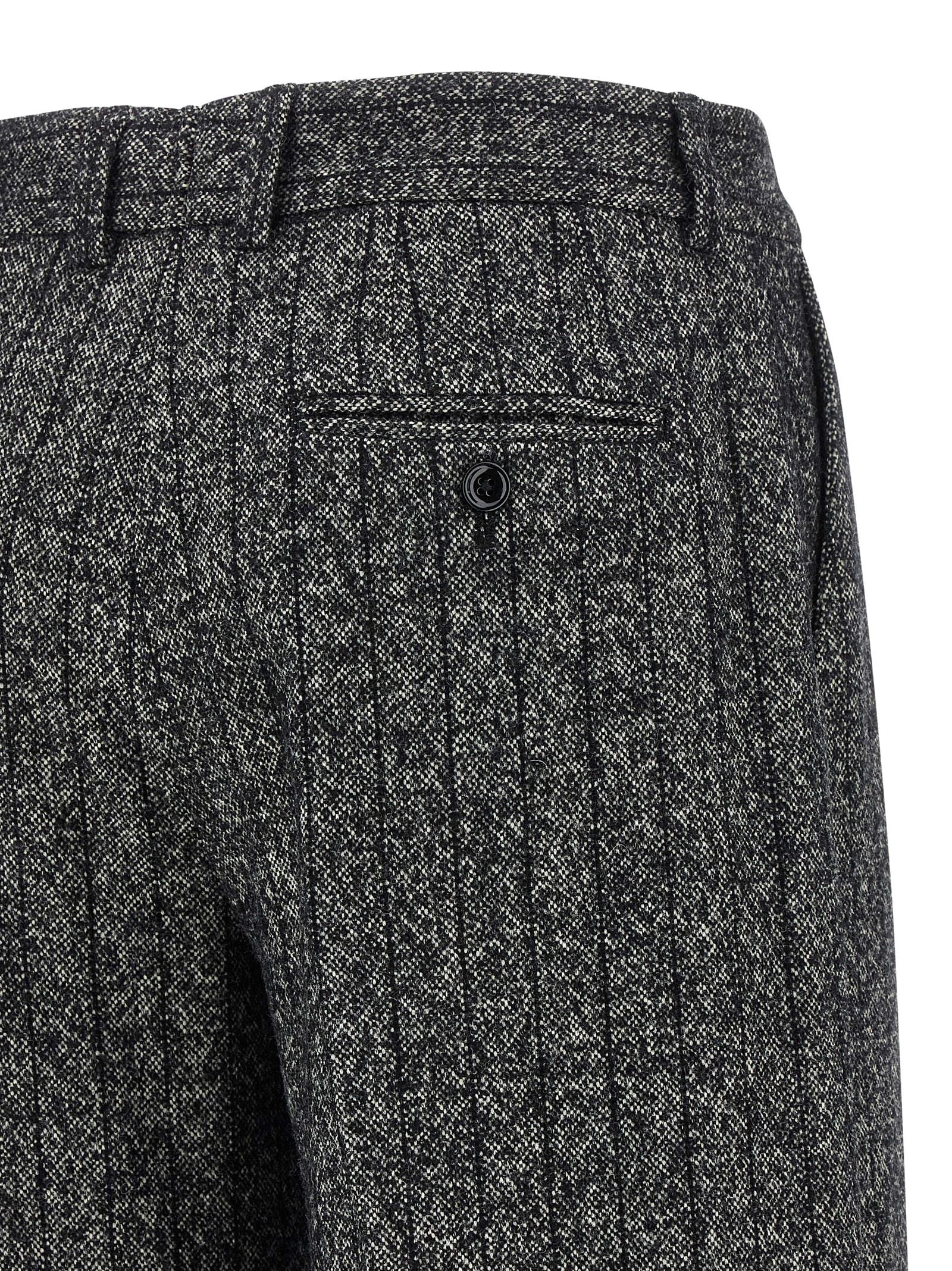 Dolce & Gabbana Bicolor Virgin Wool Casual Pants