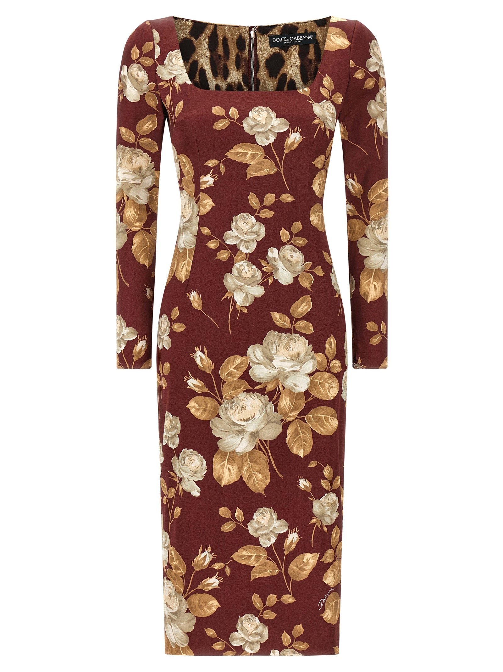 Dolce & Gabbana Multicolor Elastane Midi Dress