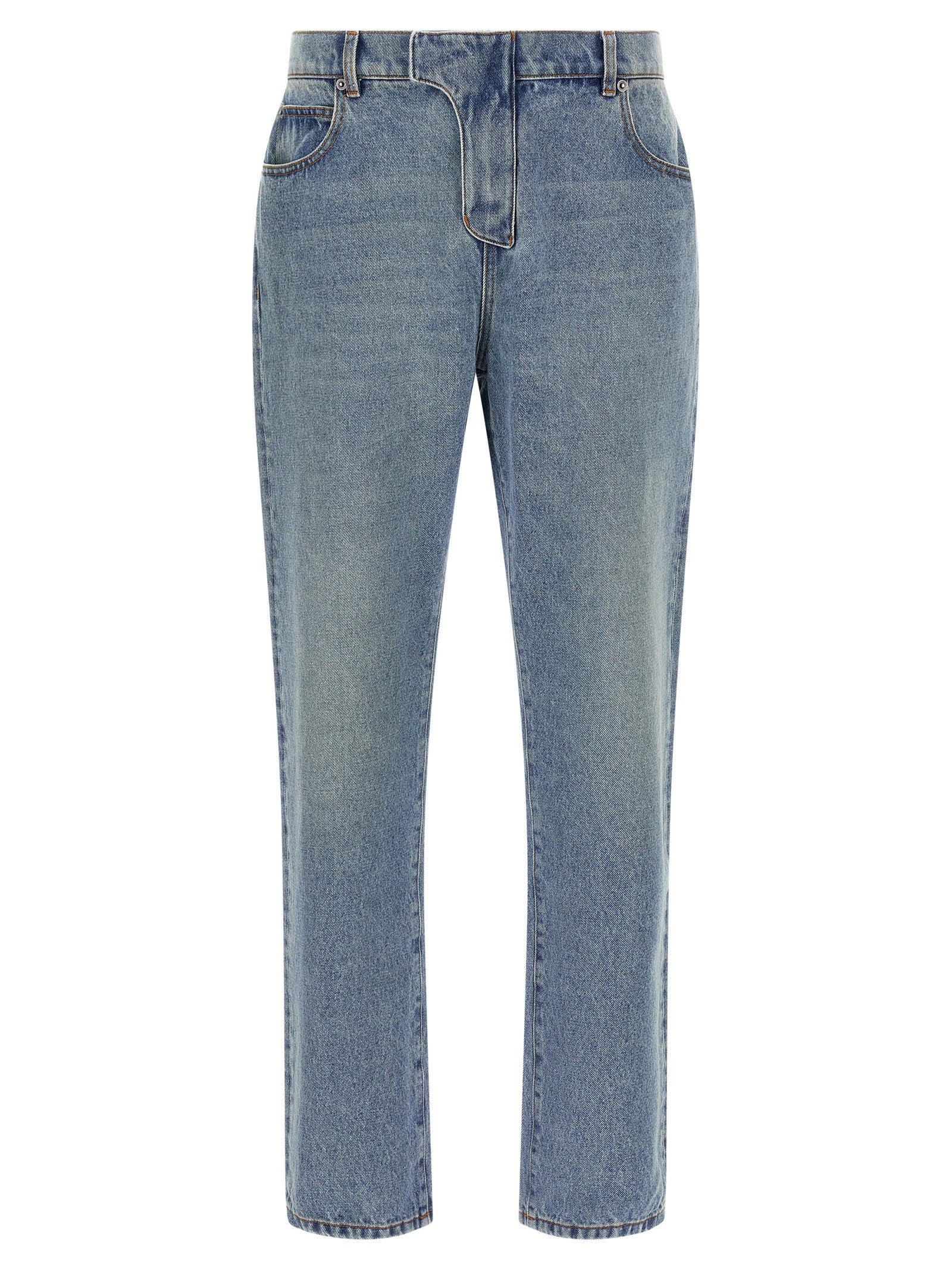 Balmain Blue Cotton Jeans Denim
