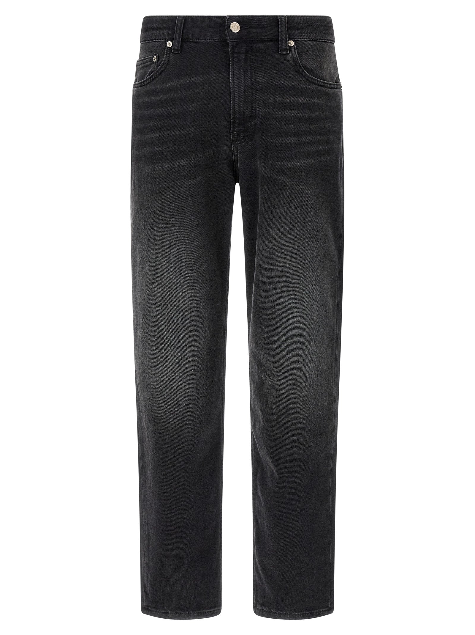 Department 5 Black Cotton Straight-Leg Jeans
