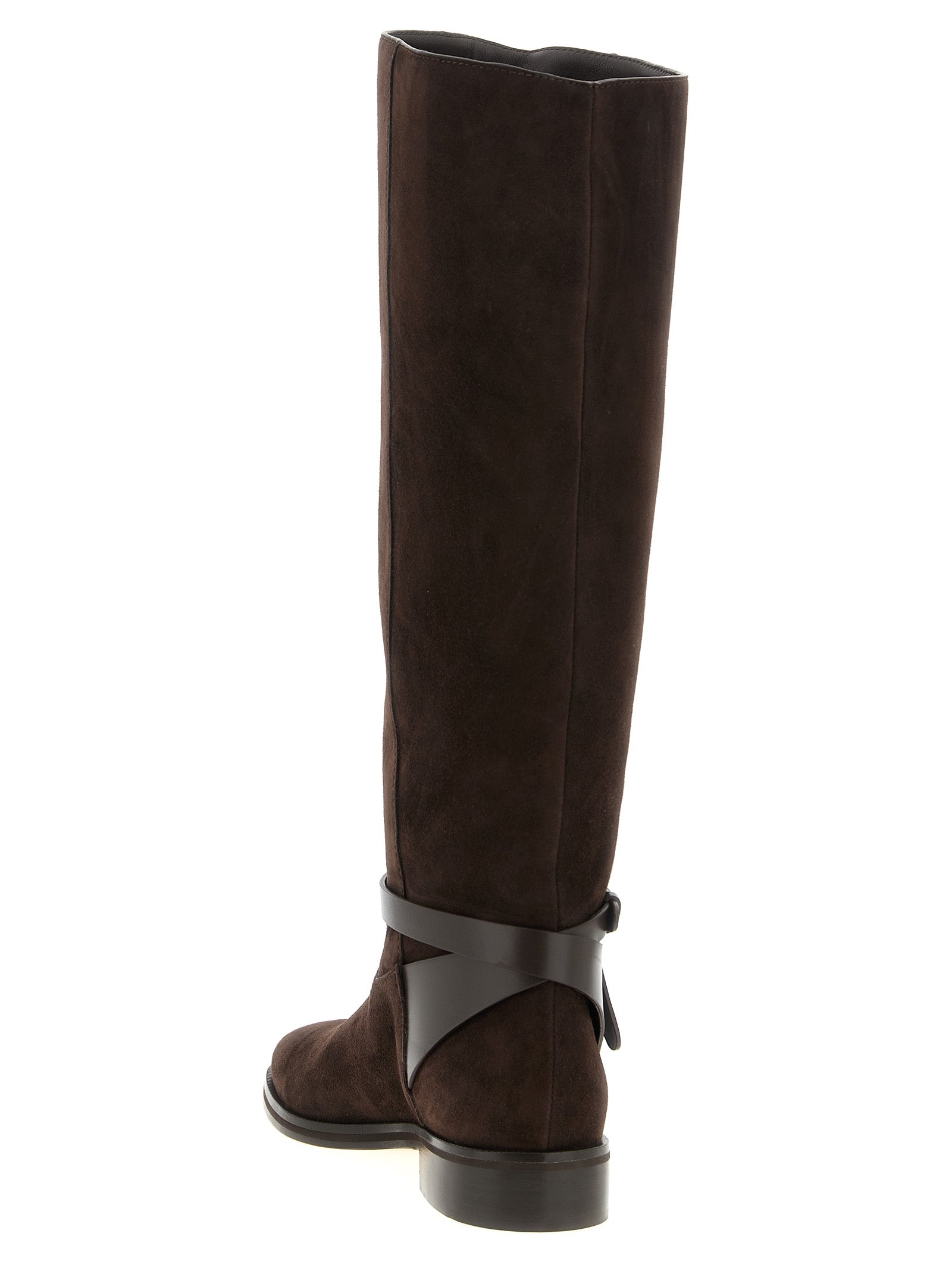 Jimmy Choo Brown Leather Over The Knee