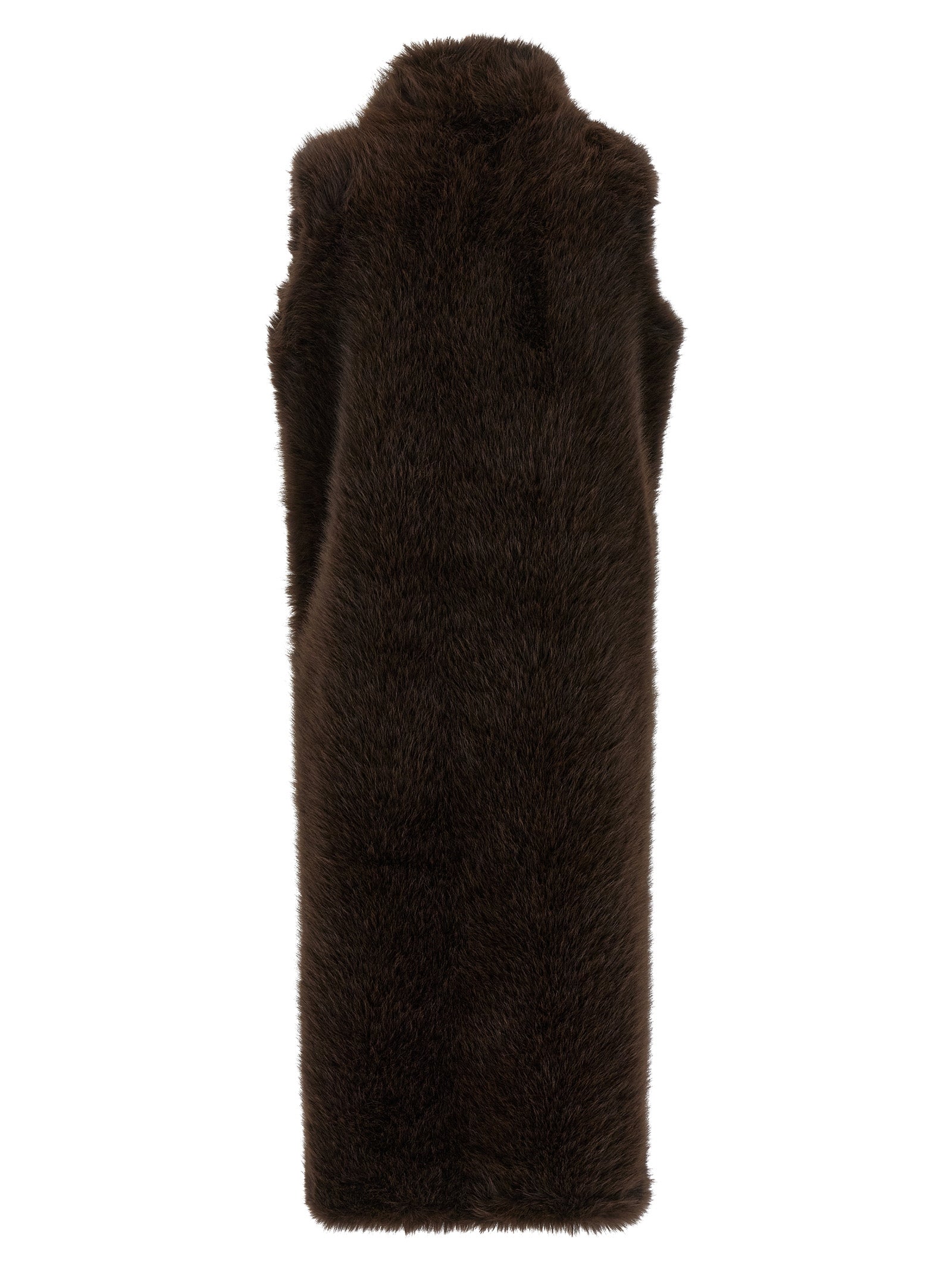 B&B COUTURE Brown Polyester Coat
