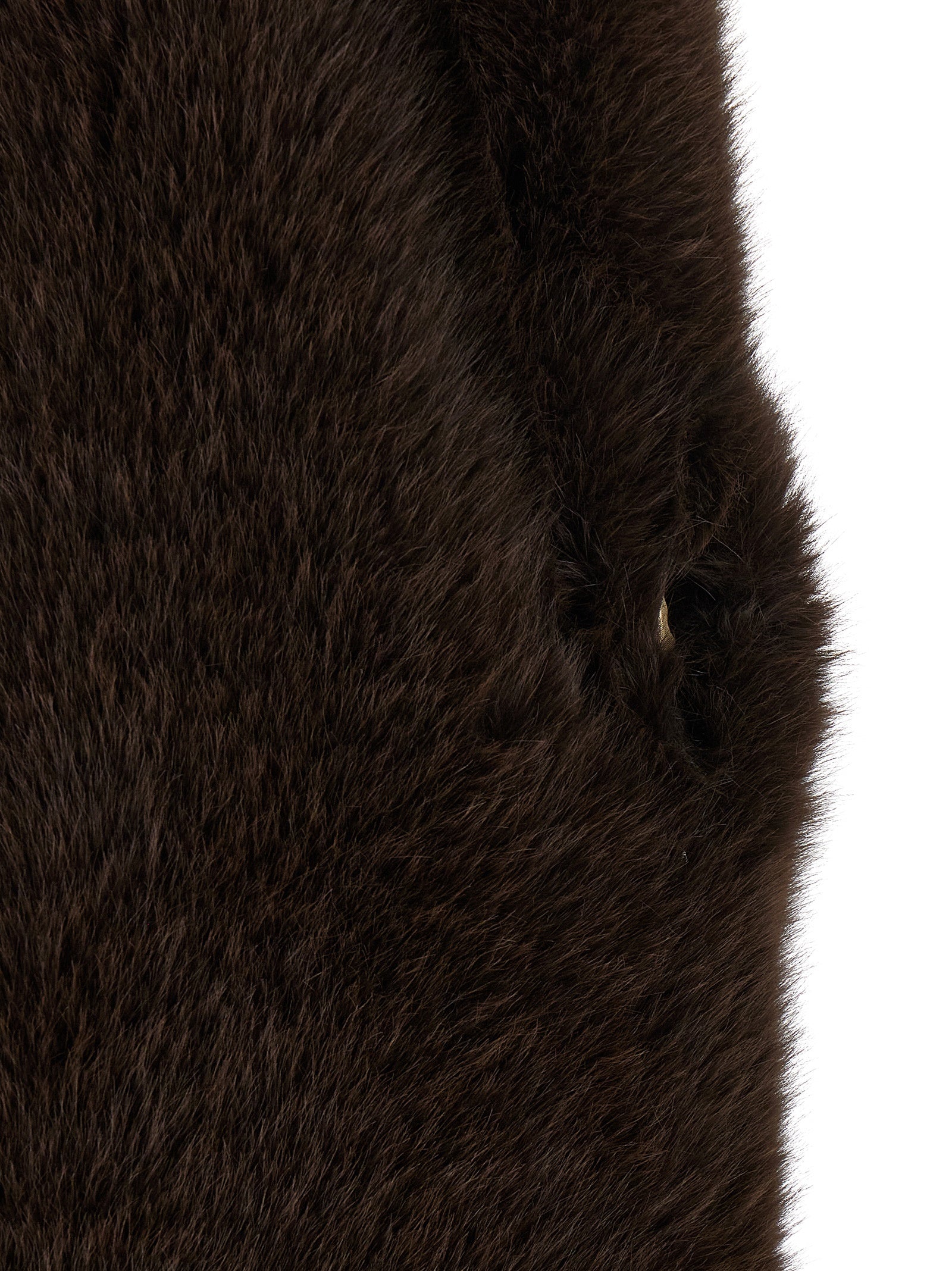 B&B COUTURE Brown Polyester Coat