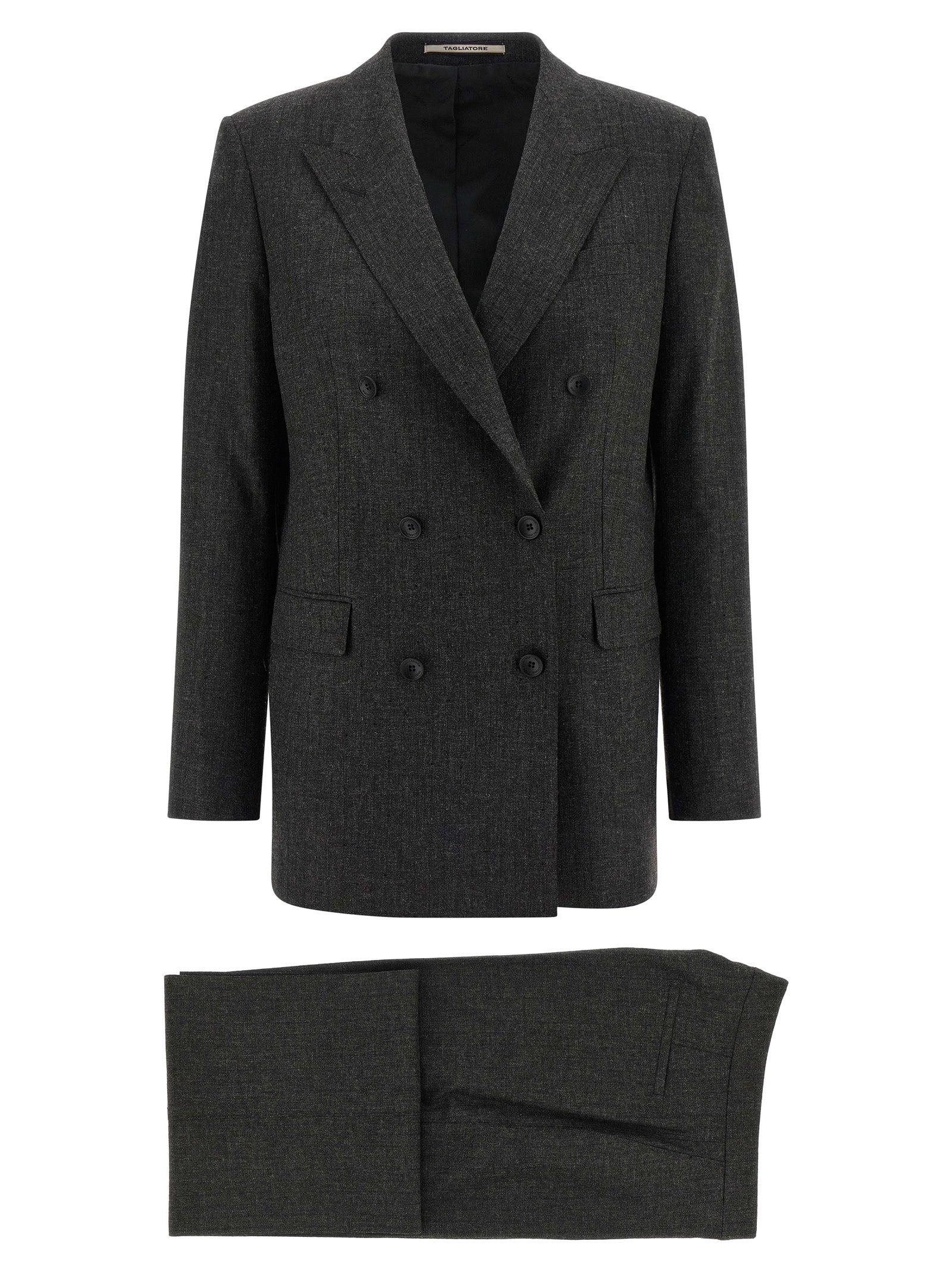 Tagliatore Gray Viscose Two-Piece Suit