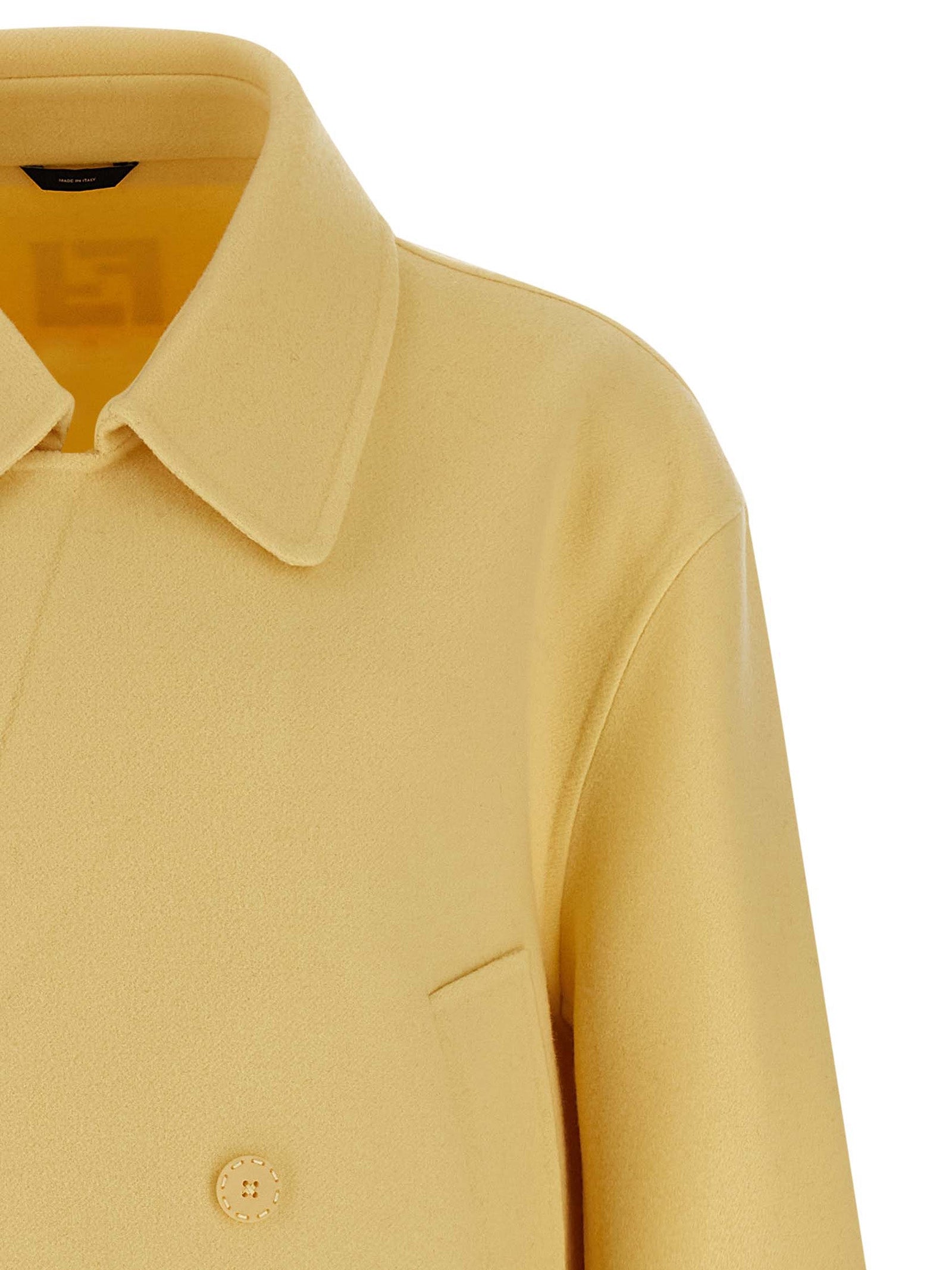 Fendi Bicolor Virgin Wool Coat