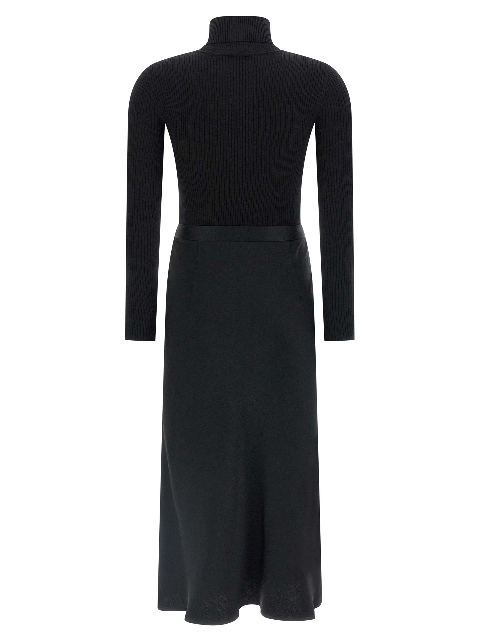 Elisabetta Franchi Black Lycra Midi Dress