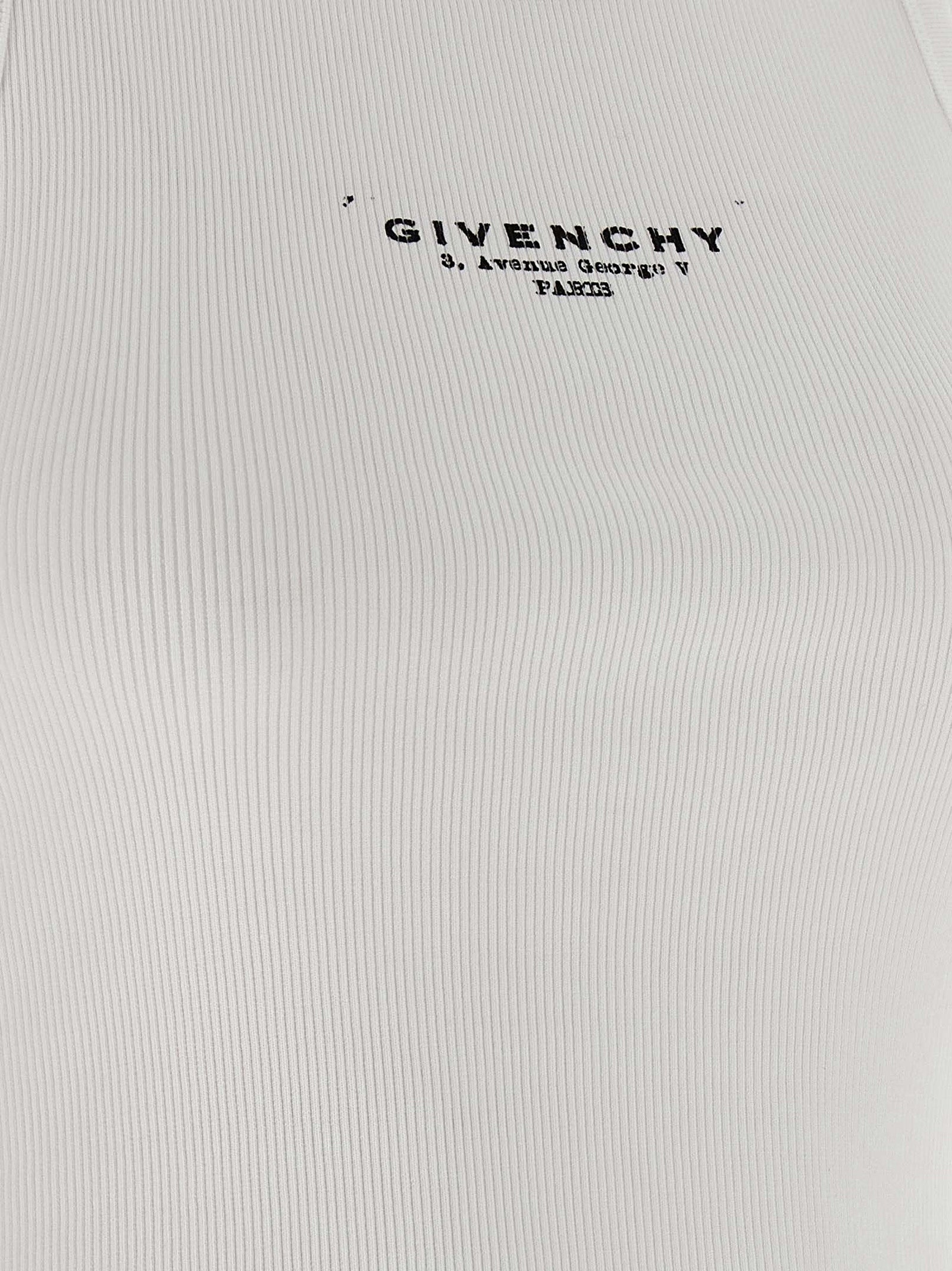 Givenchy White Cotton Sleeveles T-Shirt