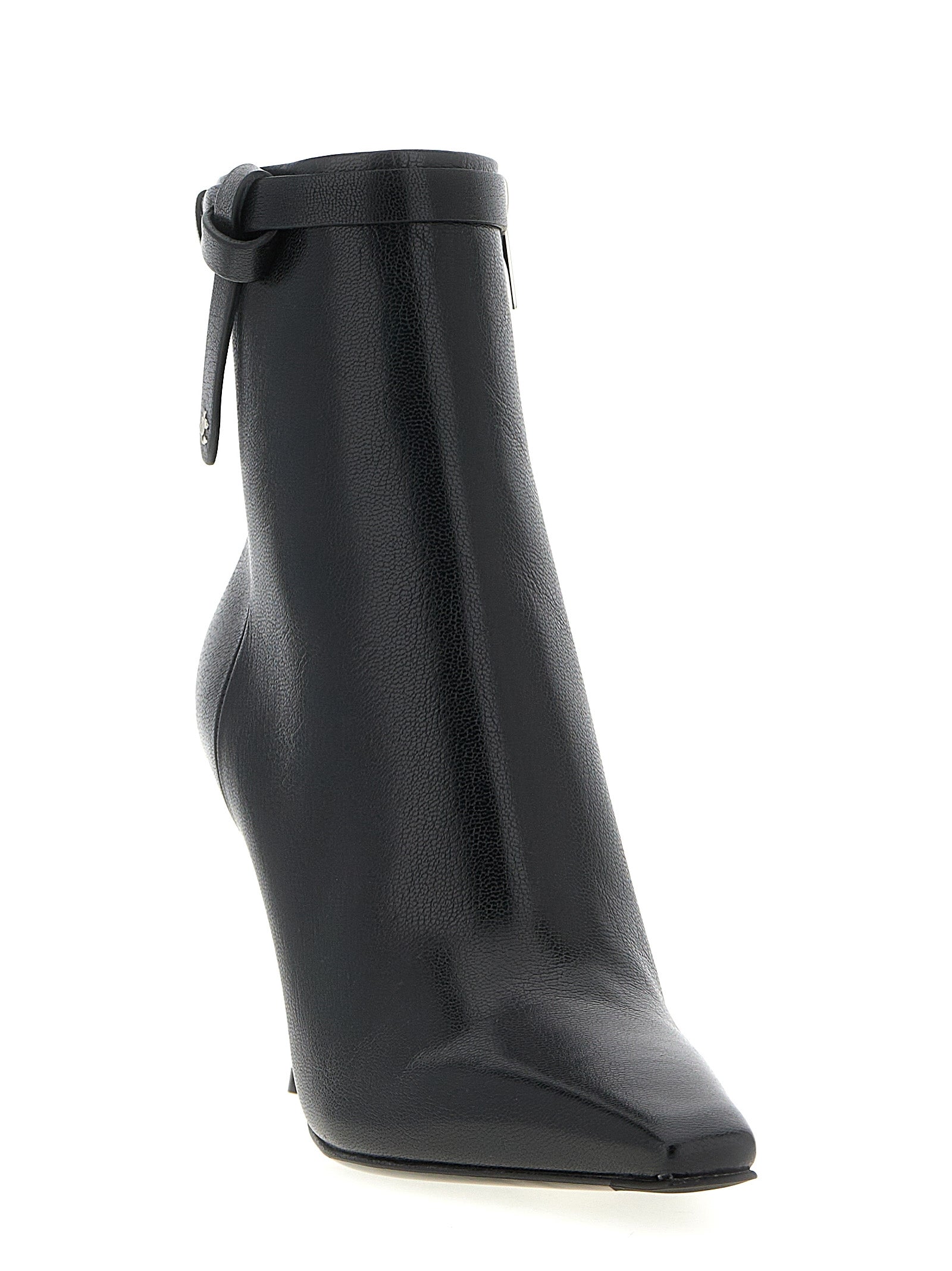 Jimmy Choo Black Leather Ankle Boots