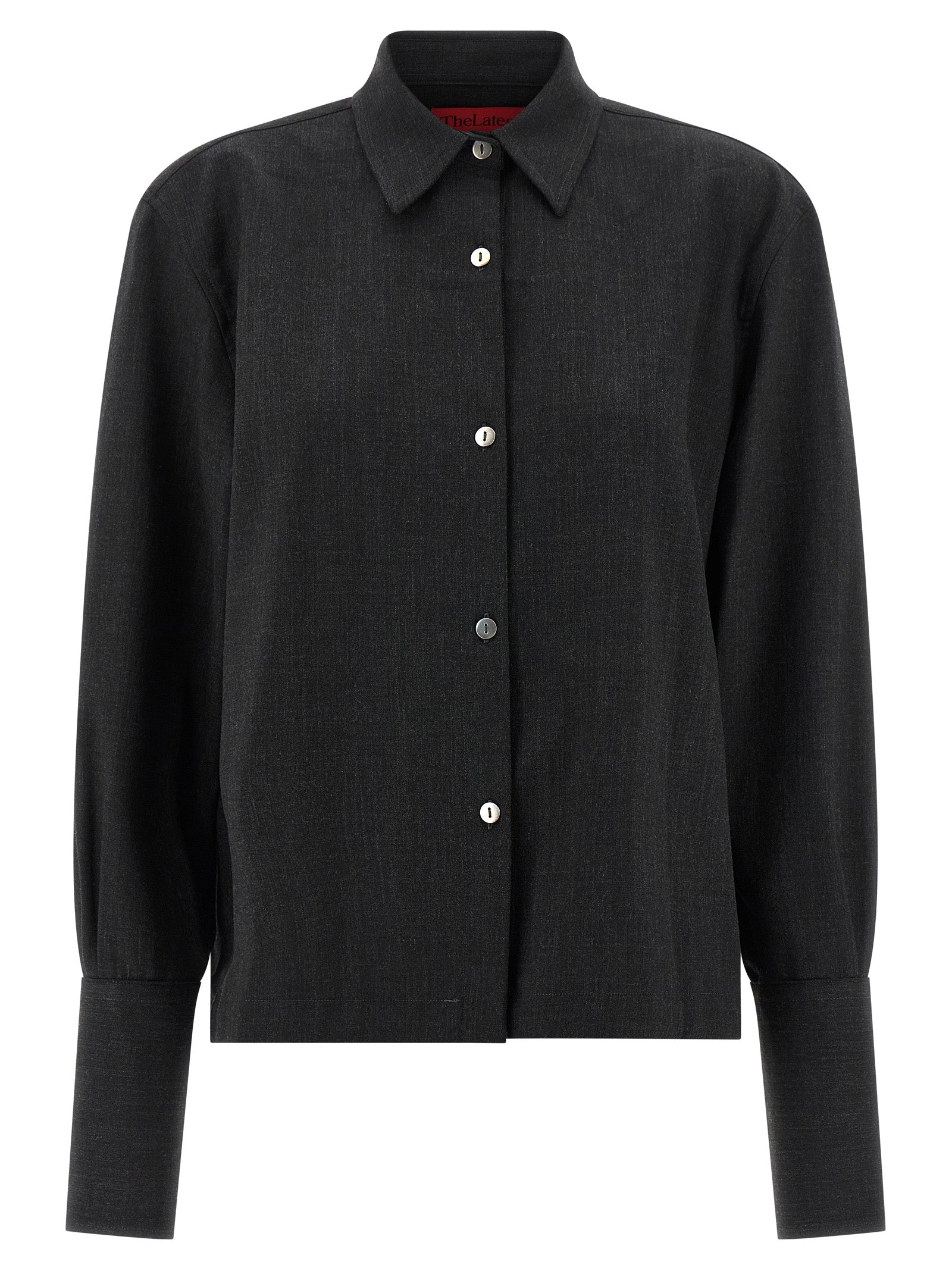 THELATEST Gray Polyester Blouse