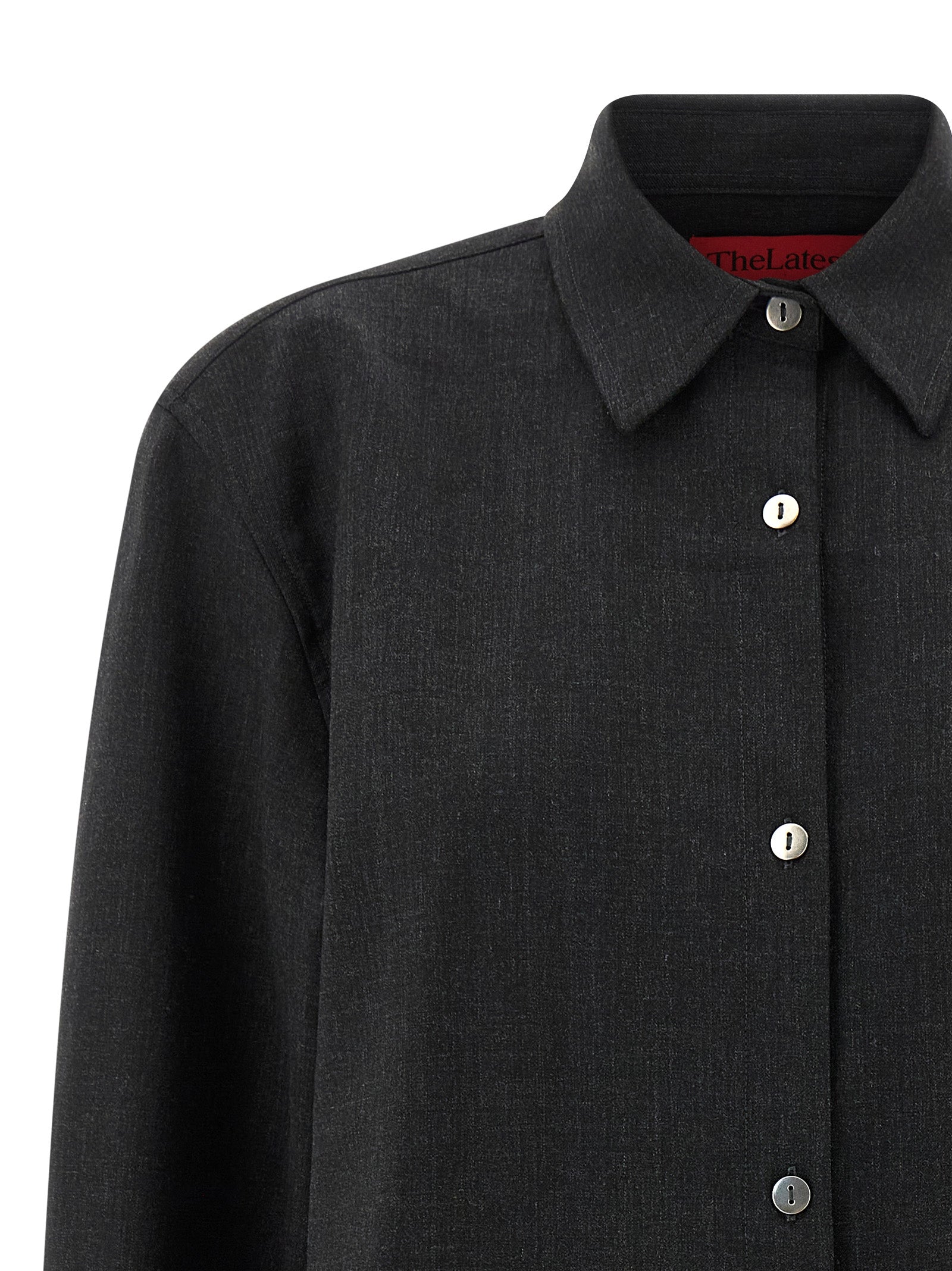 THELATEST Gray Polyester Blouse
