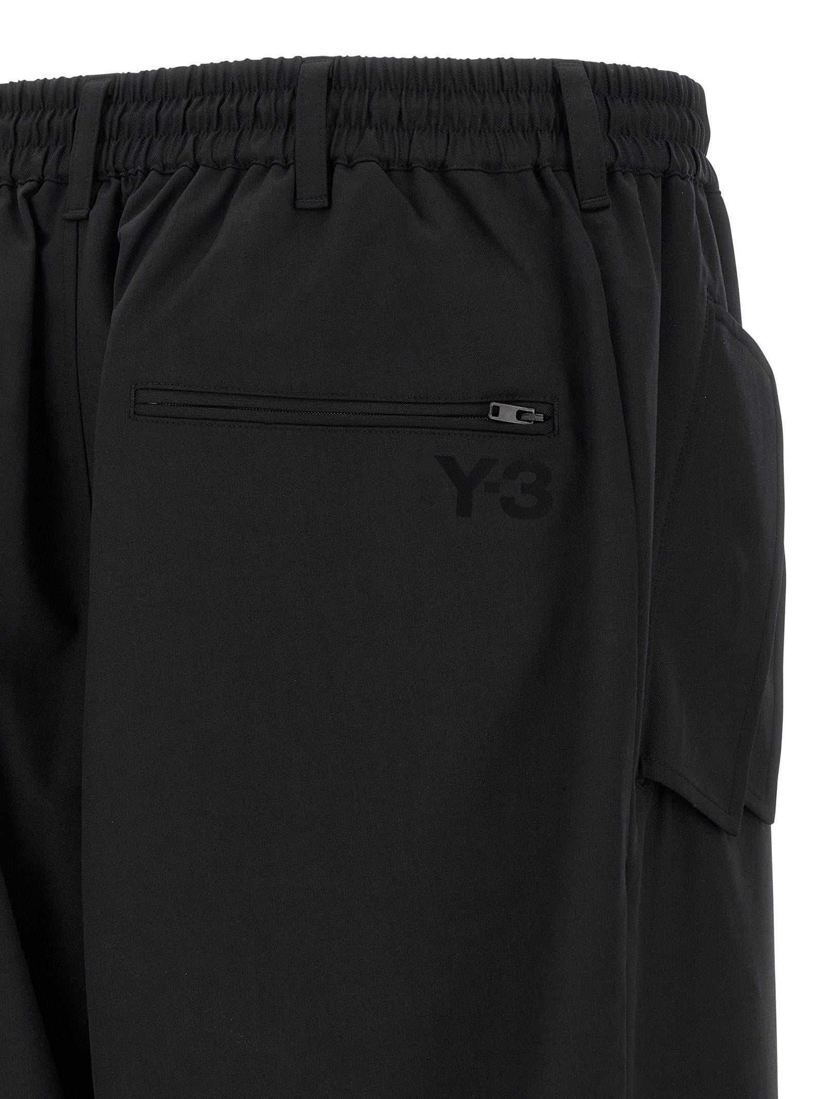Y-3 Black Polyester Casual Pants