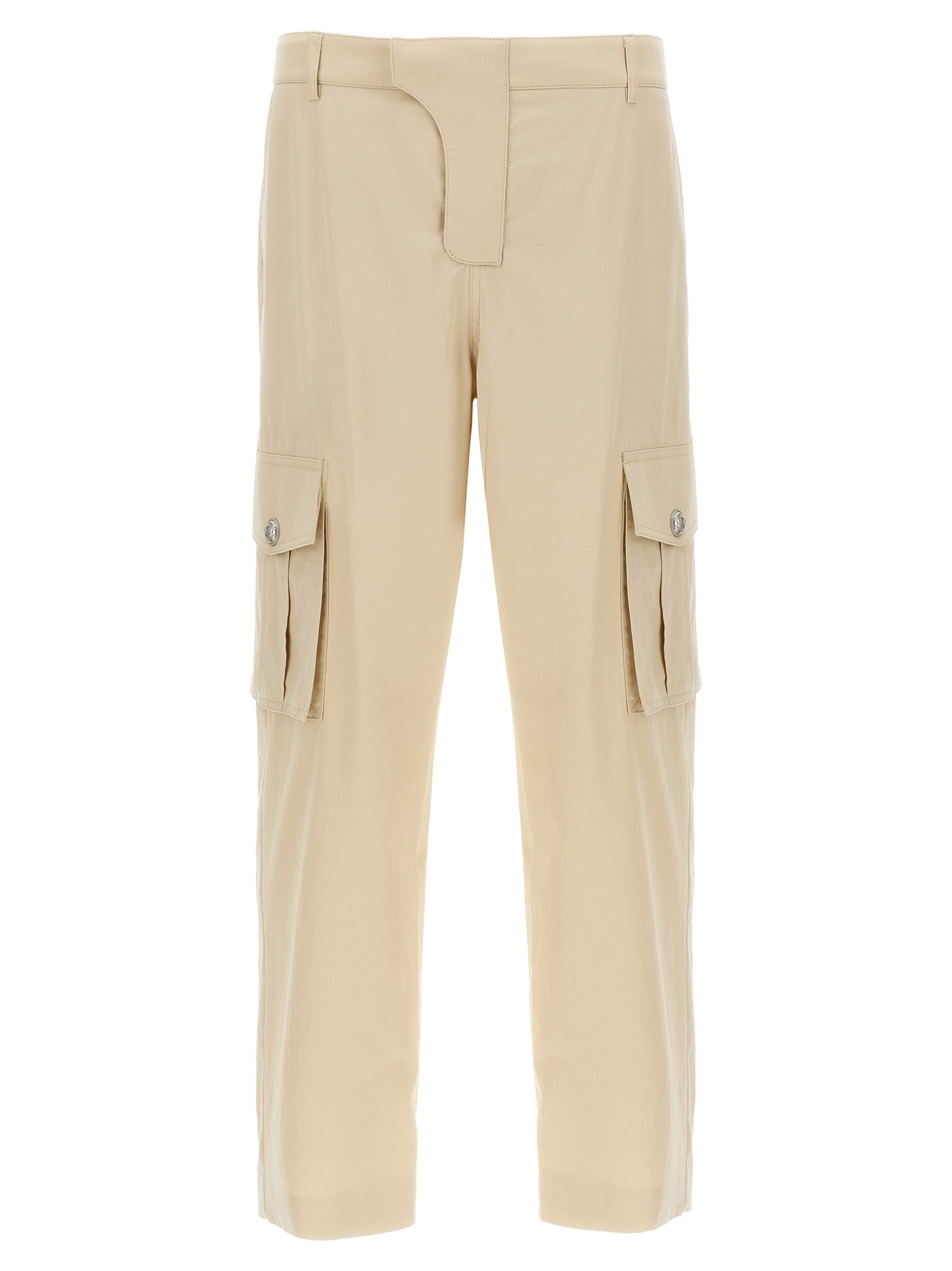 Balmain Beige Cotton Cargo Pants