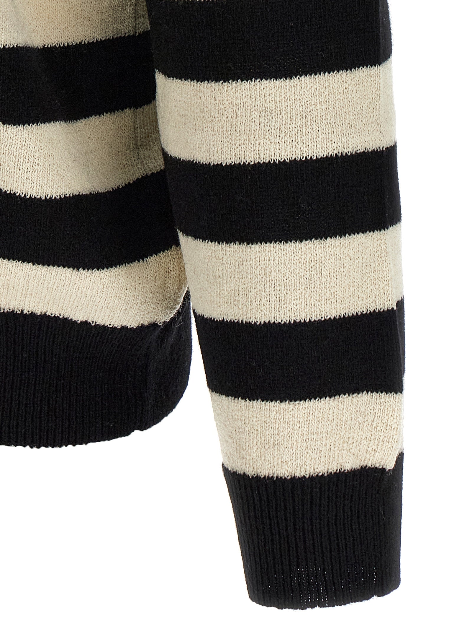 Balmain Bicolor Wool Cardigan