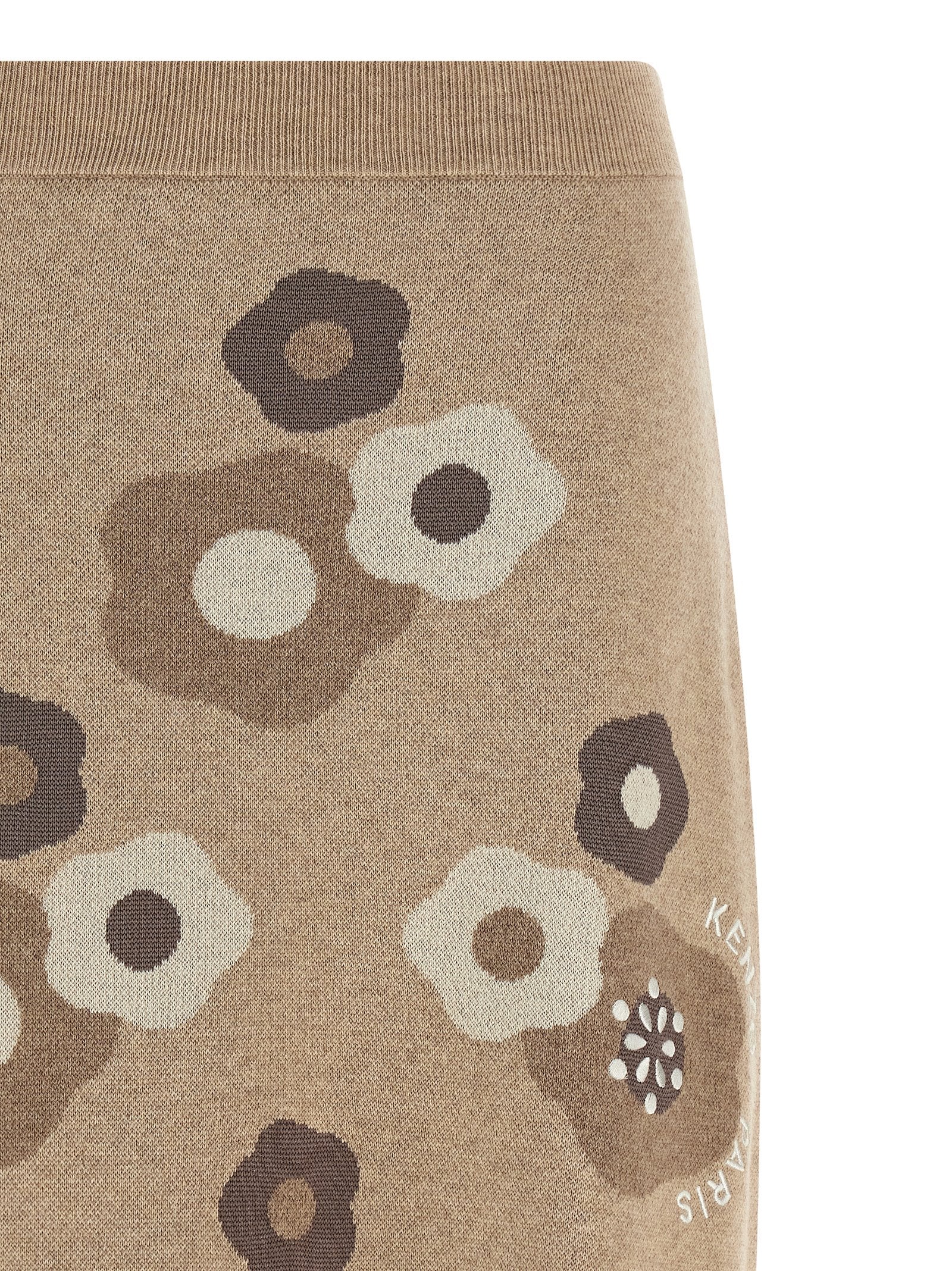 Kenzo Beige Wool Long Skirt