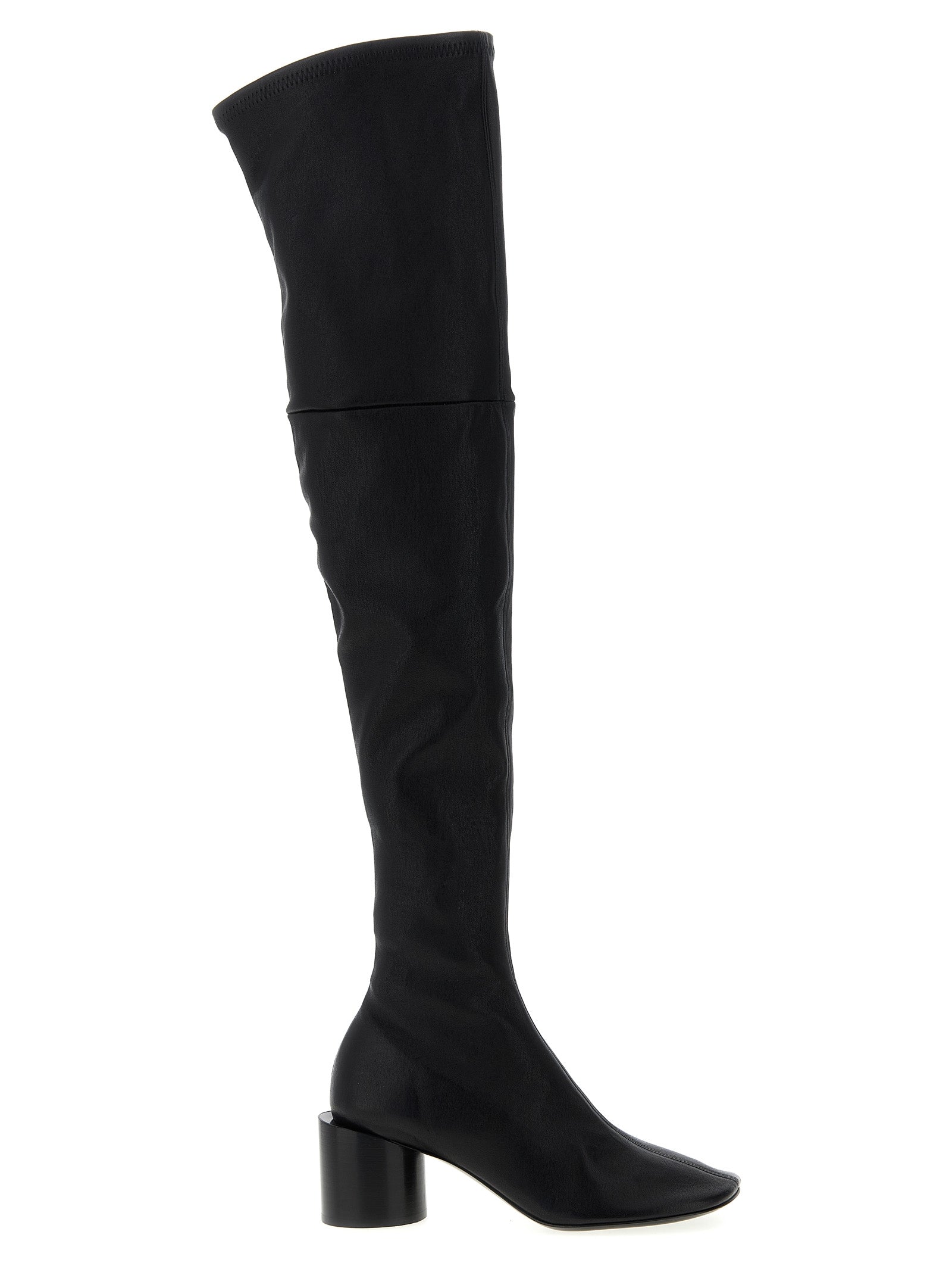 Jil Sander Black Leather Over The Knee