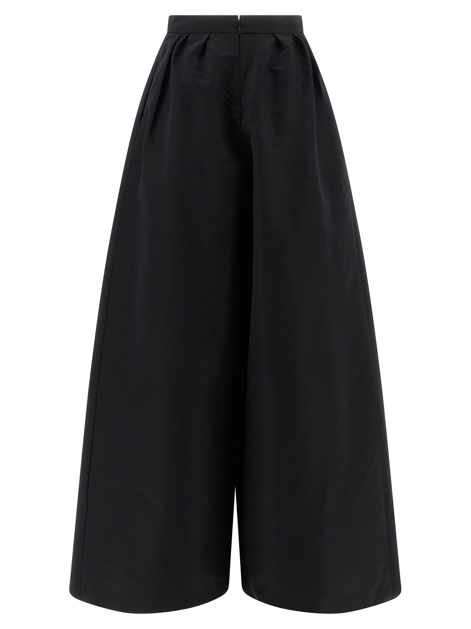 Carolina Herrera Black Silk Casual Pants