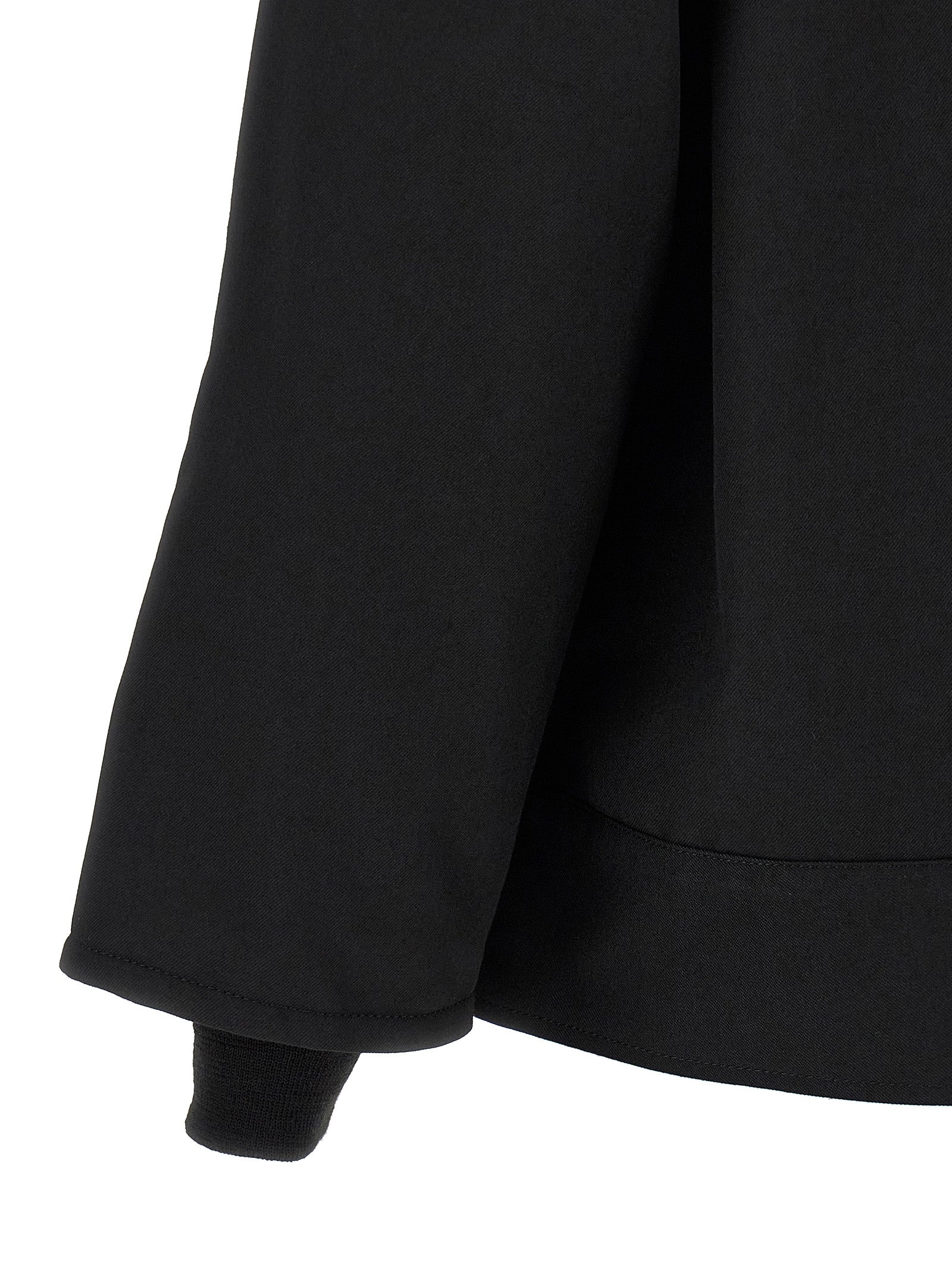 Comme Des Garçons Black Polyester Full-Length Jacket