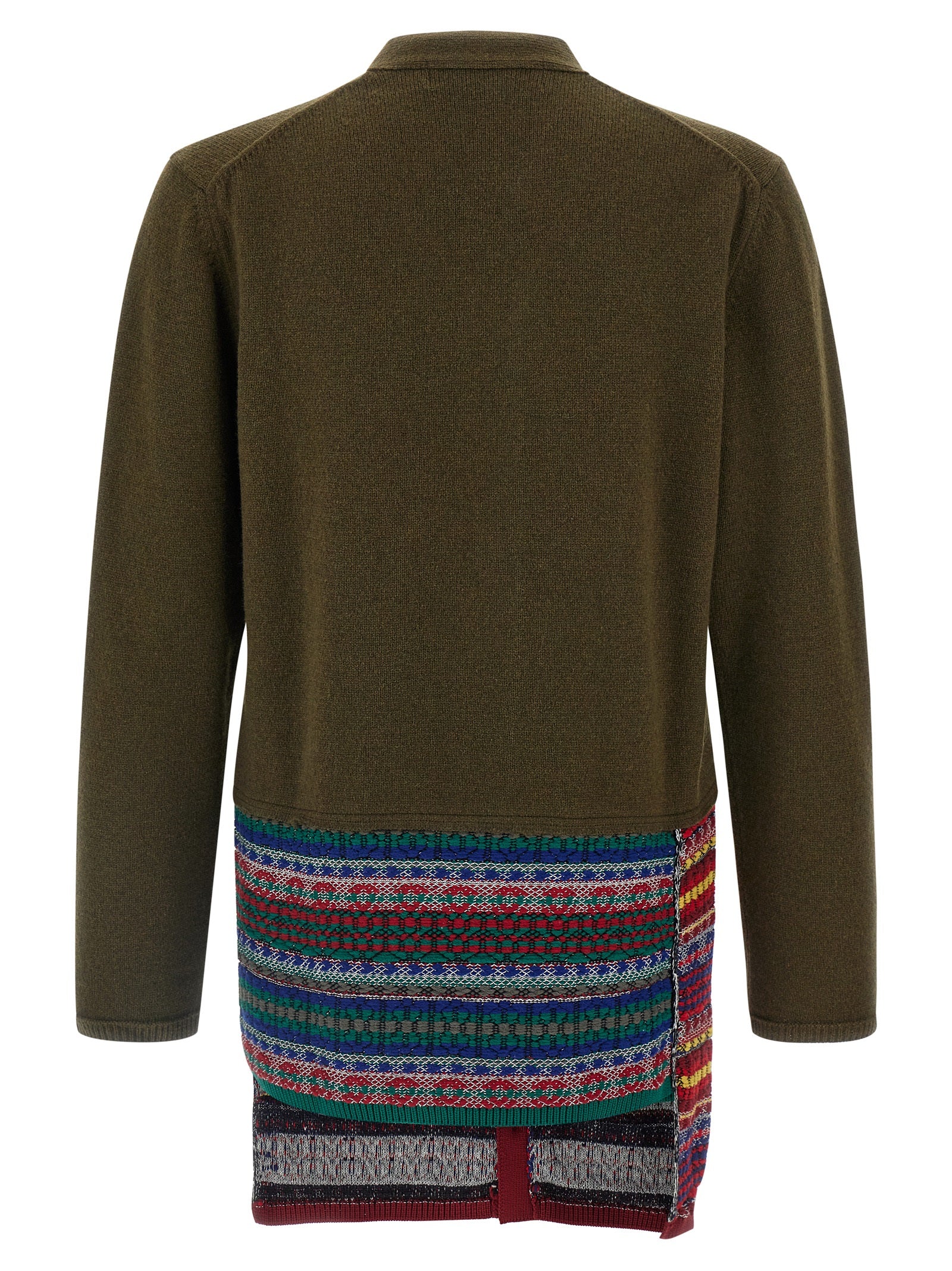 Comme Des Garçons Bicolor Wool Cardigan