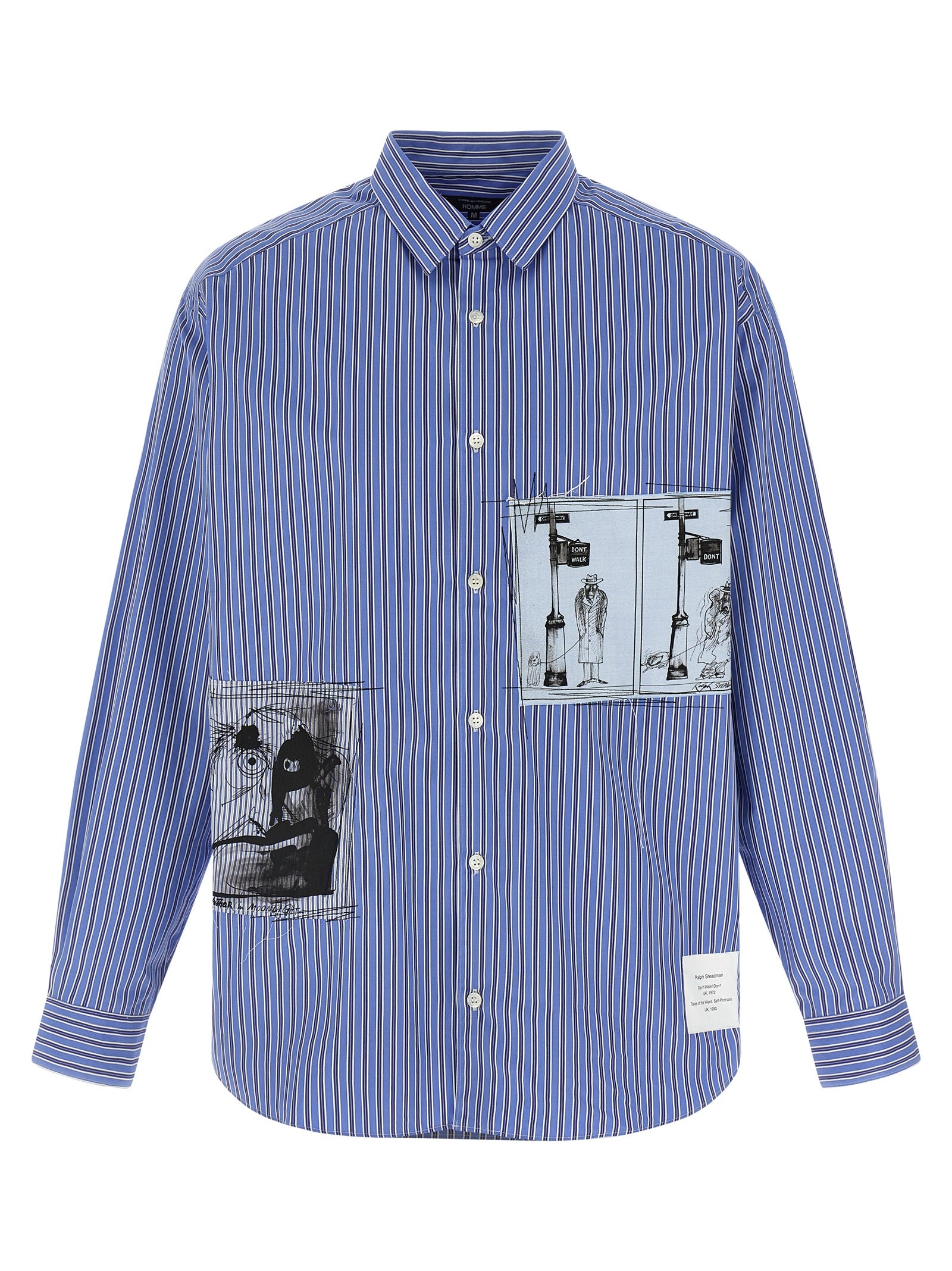 Comme Des Garçons Blue Cotton Blouse