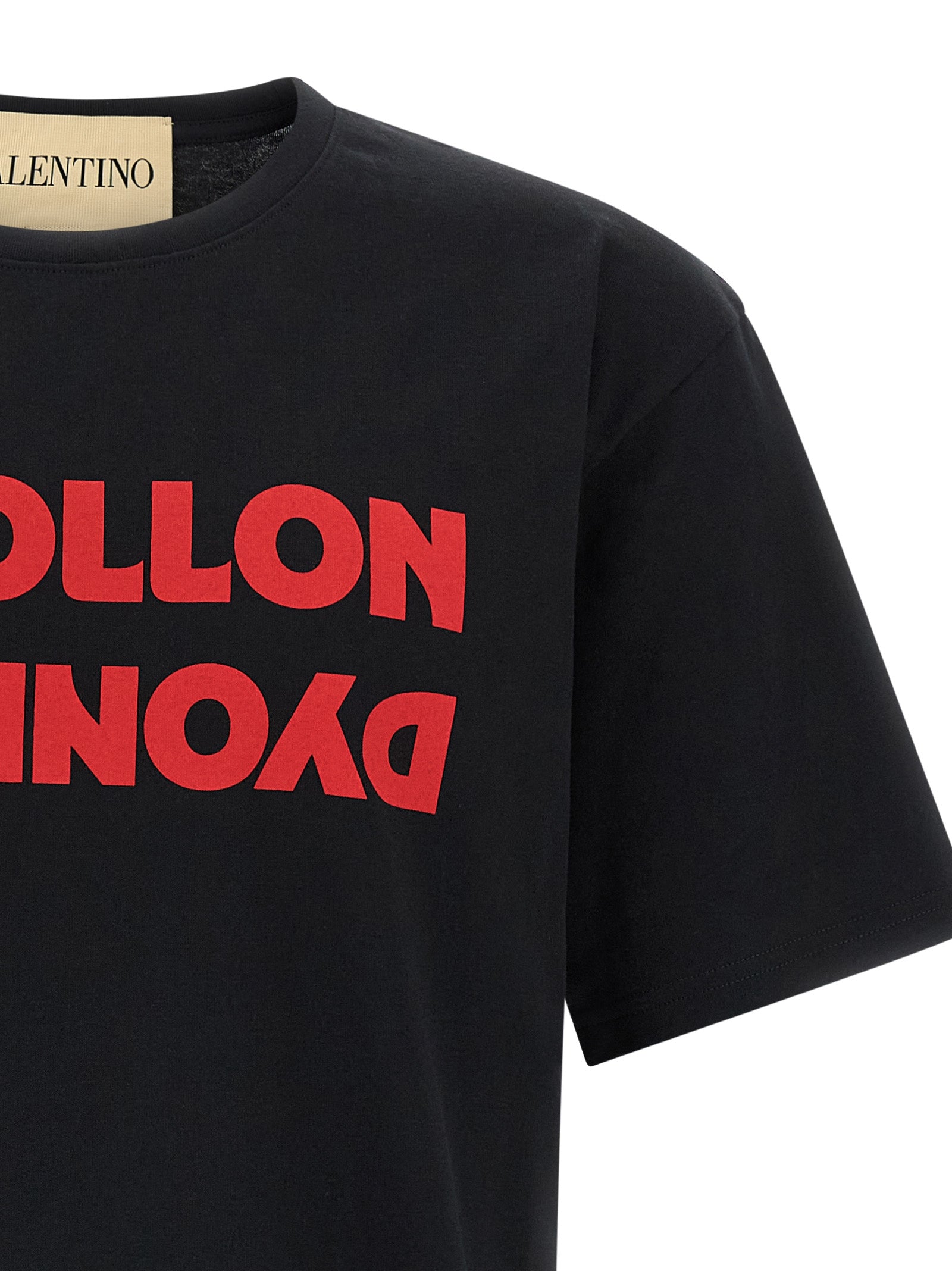 Valentino Garavani Black Cotton T-Shirt