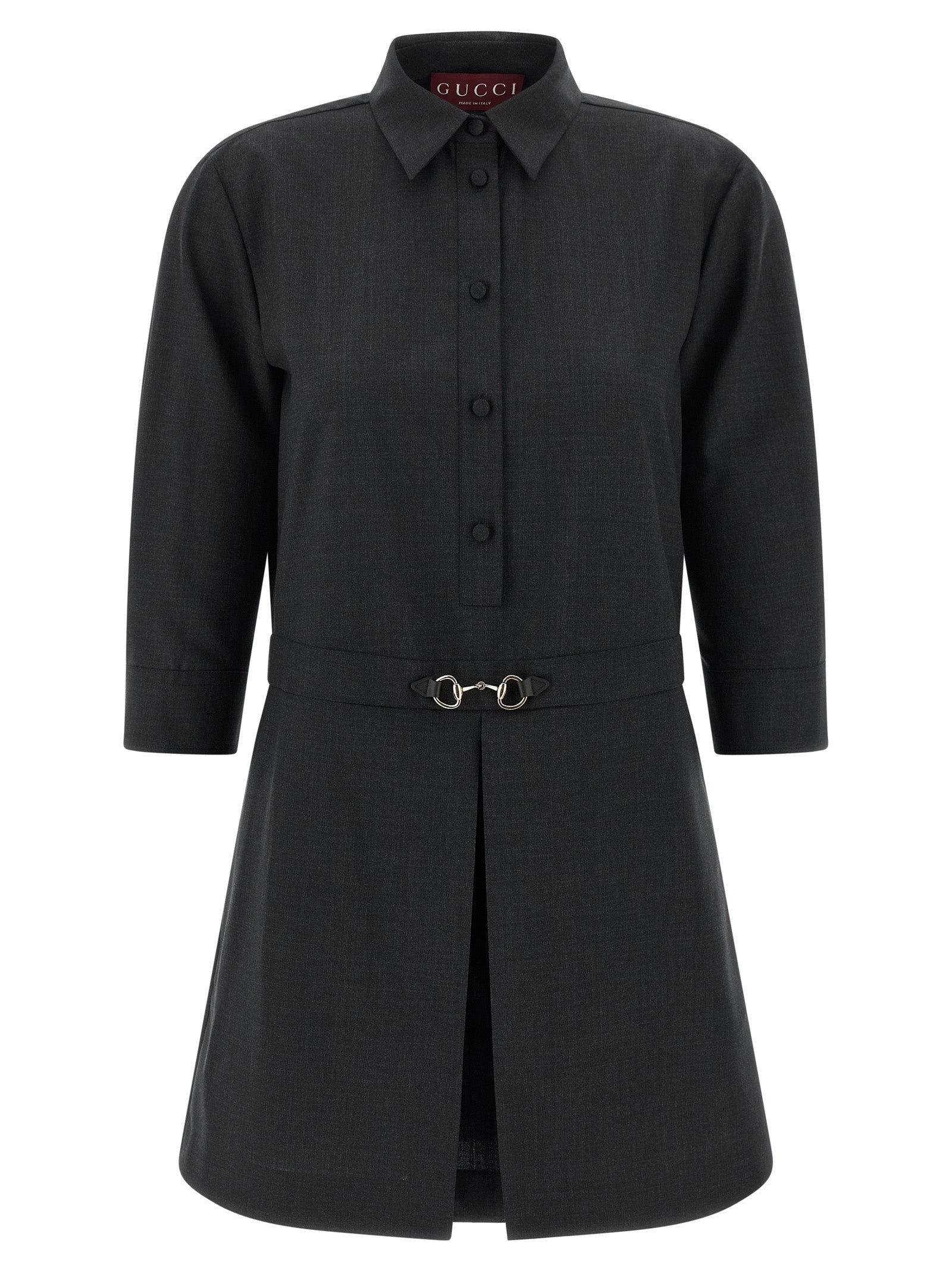 Gucci Gray Wool Short Dress