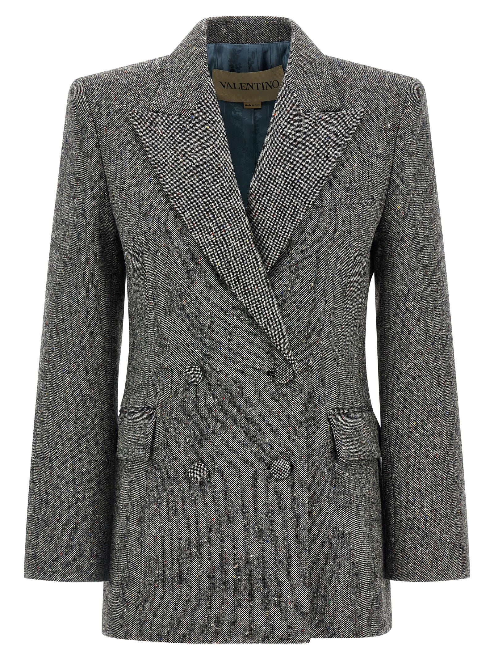 Valentino Garavani Gray Virgin Wool Blazer