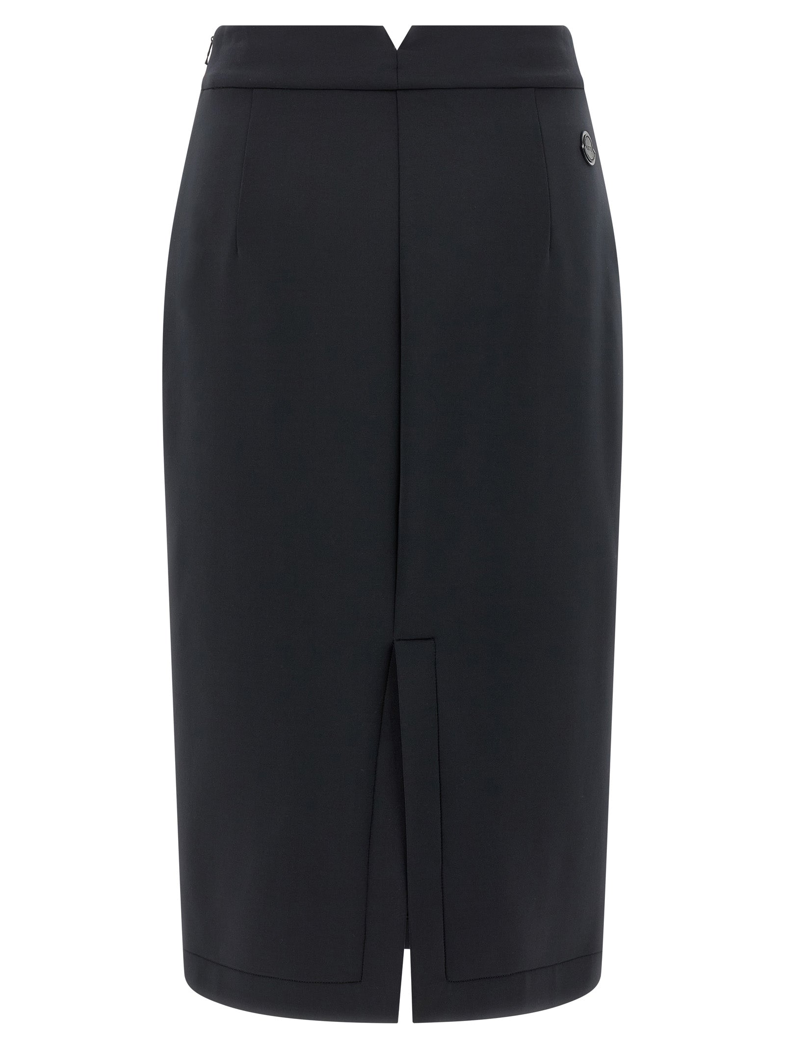 MONCLER GENIUS Black Polyester Midi Skirt