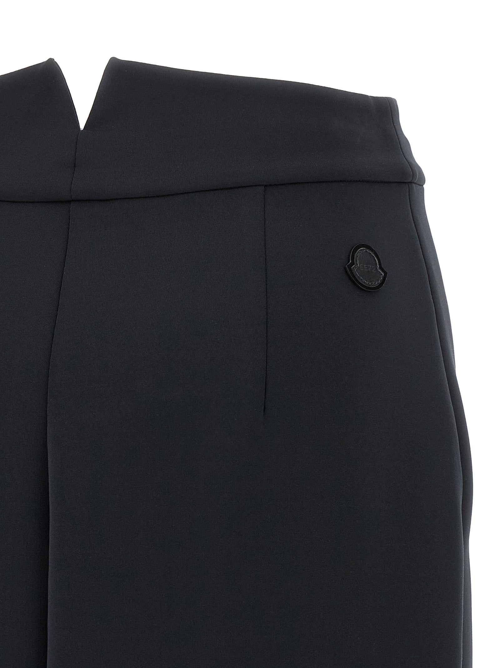 MONCLER GENIUS Black Polyester Midi Skirt