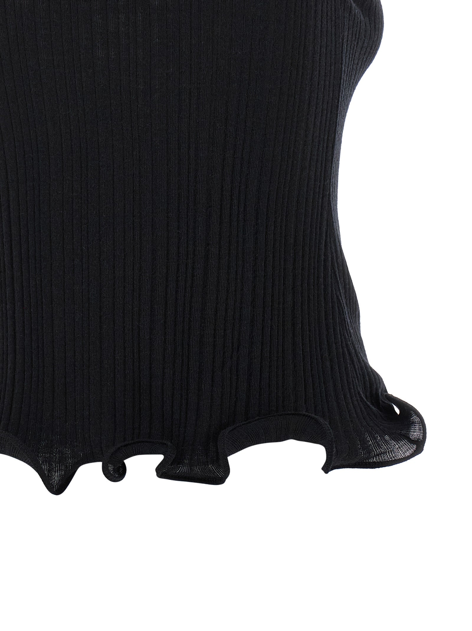 Fendi Black Polyester Sleeveles T-Shirt