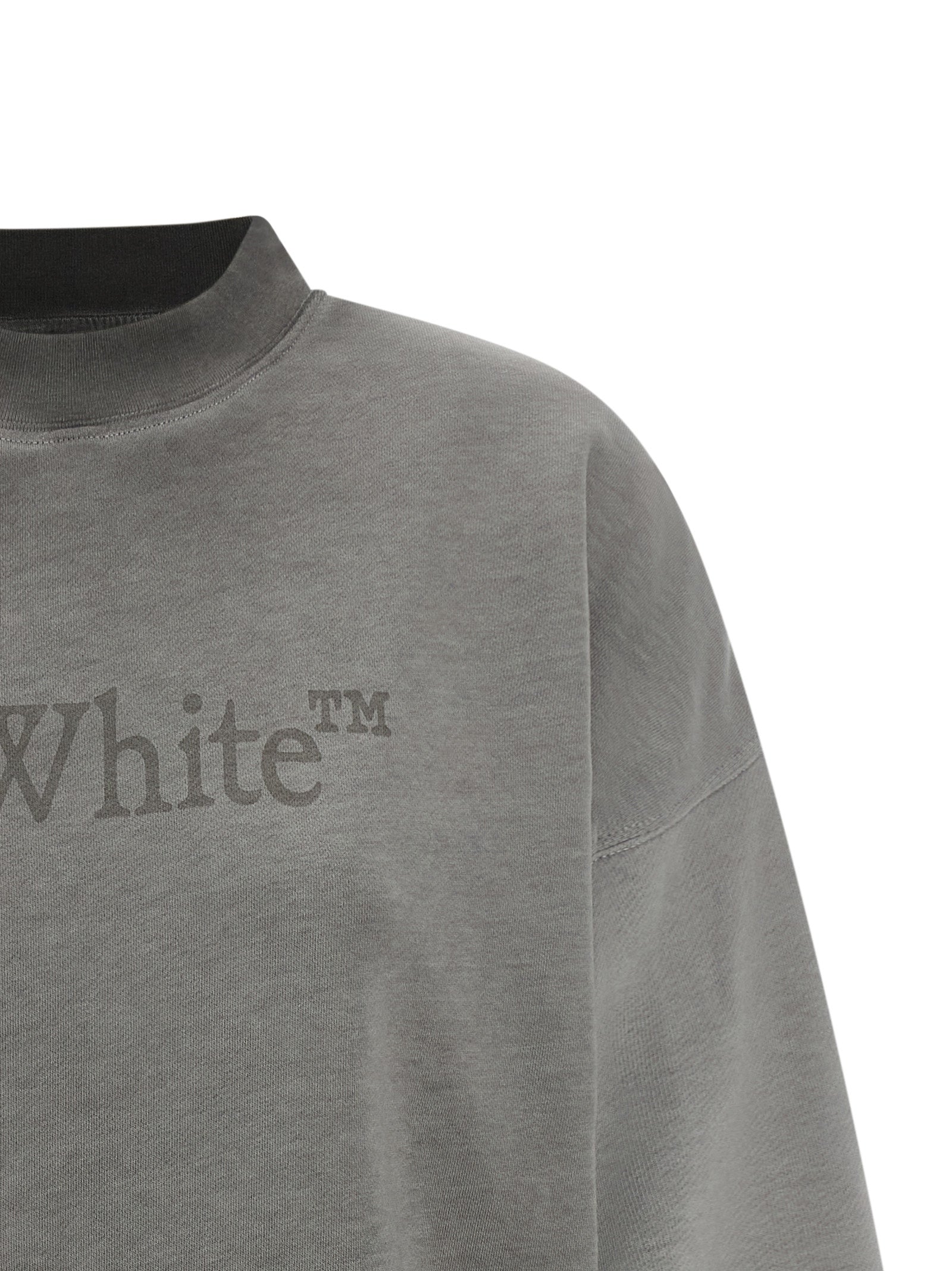Off-White Gray Cotton Sweatshirt