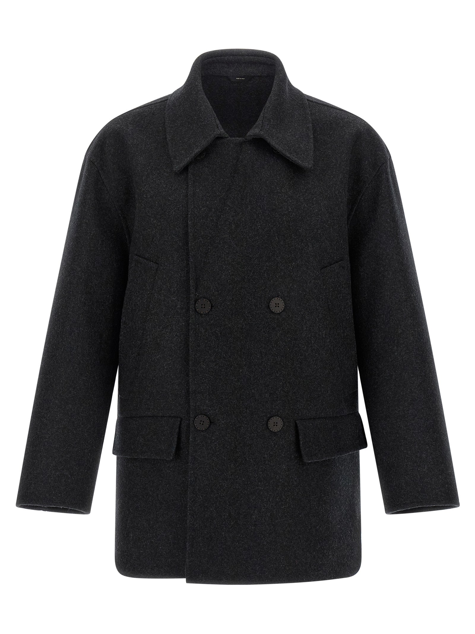 Fendi Gray Virgin Wool Coat