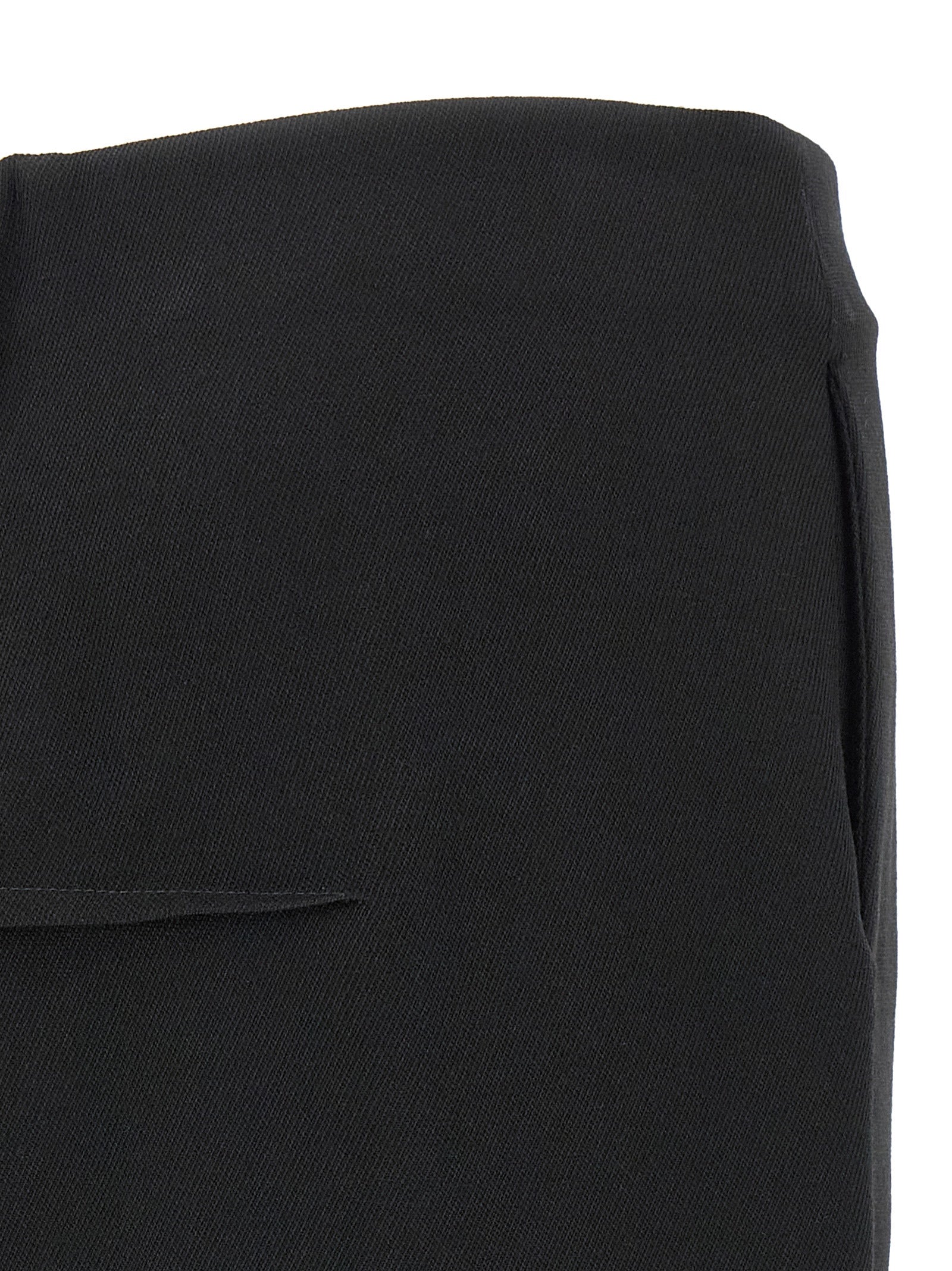 Rick Owens Black Virgin Wool Mini Skirt